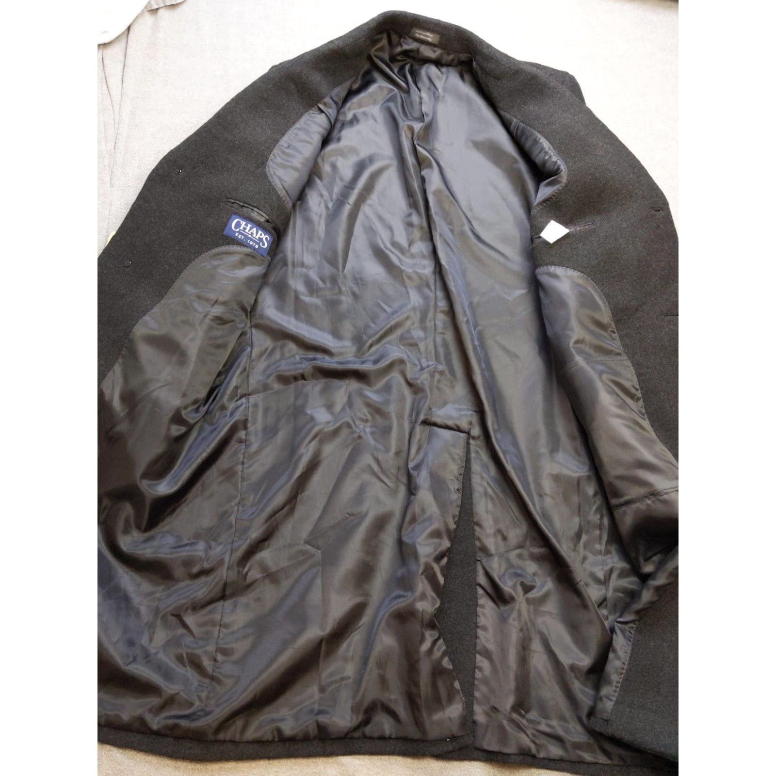 Chaps Chaps Overcoat Mens 44R Black Wool Blend Topcoat Classic Formal Dress Coat Size US S / EU 44-46 / 1 - 4 Thumbnail