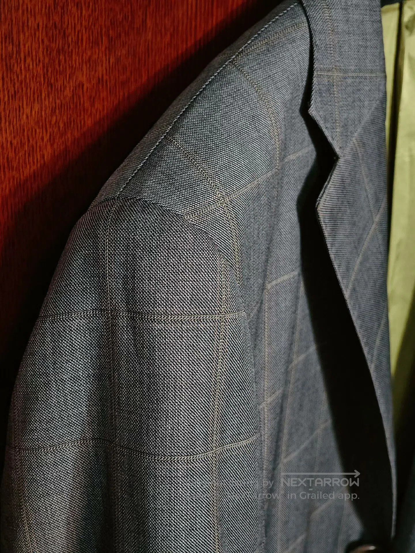 Boglioli Custom Gray Wool Blazer with Green Check. Size US S / EU 44-46 / 1 - 7 Thumbnail