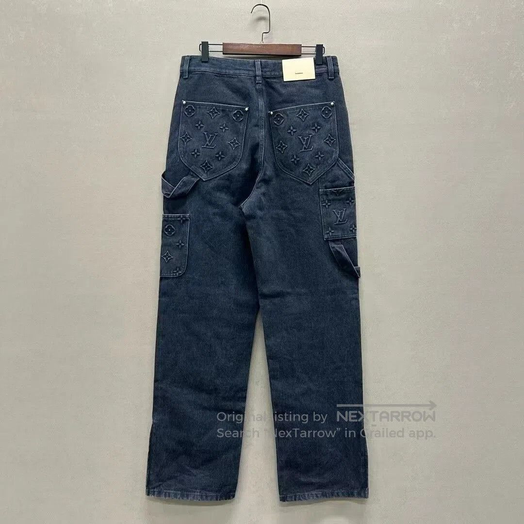 Louis Vuitton Louis Vuitton Embossed Denim Cargo Pants. Size US 29 - 2 Thumbnail
