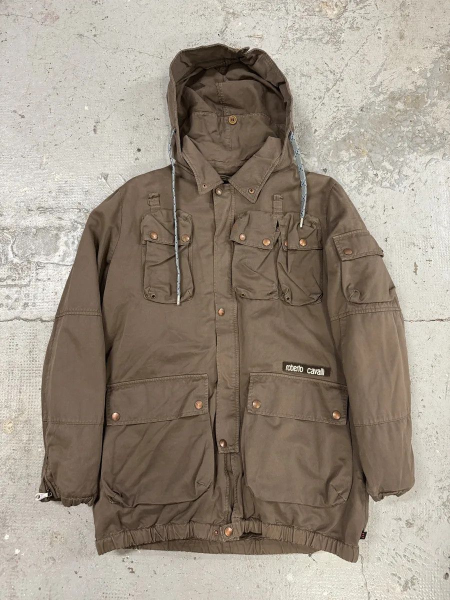 Roberto Cavalli FW2006 Roberto Cavalli Utility Multi-Pockets Brown Jacket Size US S / EU 44-46 / 1 - 1 Thumbnail