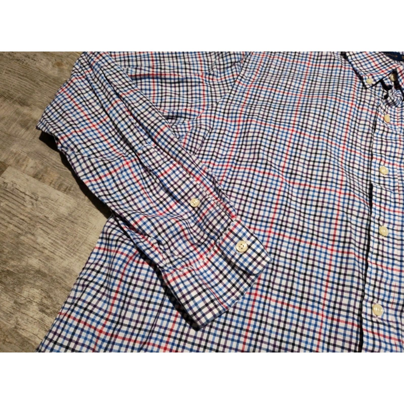 Ralph Lauren Vintage Ralph Lauren Mens Plaid Button-Down Shirt XXL All Seasons Casual Business Navy Blue Size US XXL / EU 58 / 5 - 4 Thumbnail