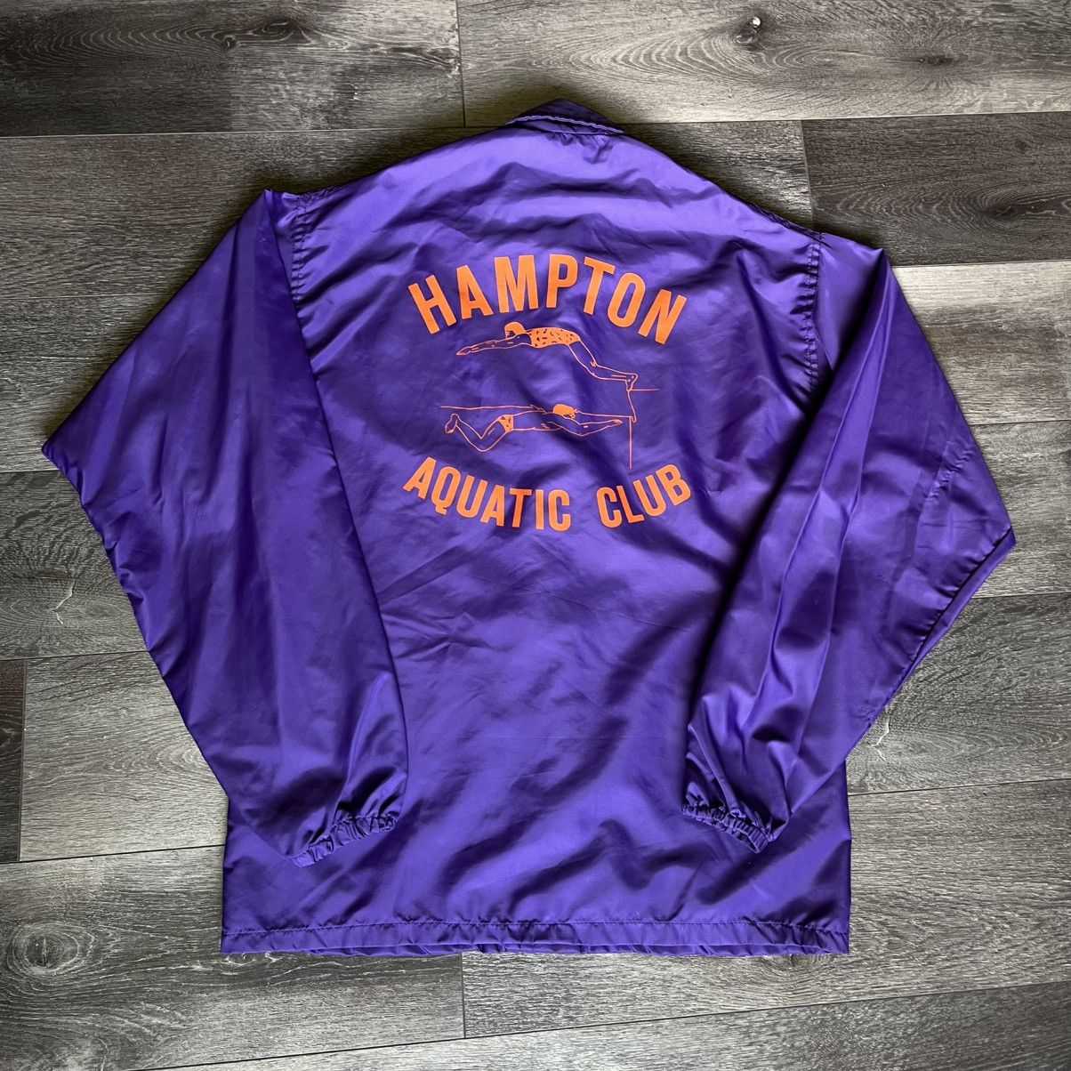 Vintage Vintage 1980s Hampton Aquatic Club Nylon Windbreaker Jacket Size US L / EU 52-54 / 3 - 1 Thumbnail