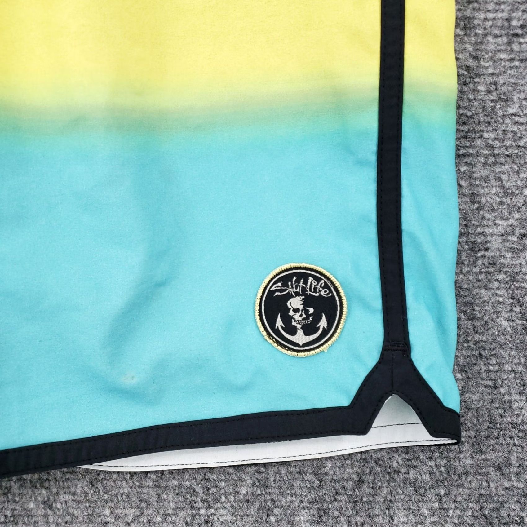 Vintage Salt Life Yellow Trunks Shorts Men 32 SLX-QD Vapor Stretch Boardshorts Swim Surf Size US 32 / EU 48 - 4 Thumbnail