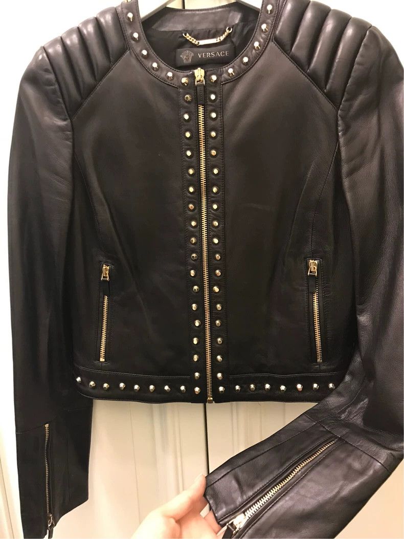 Versace Versace Women's leather clothes lambskin Size S / US 4 / IT 40 - 2 Thumbnail