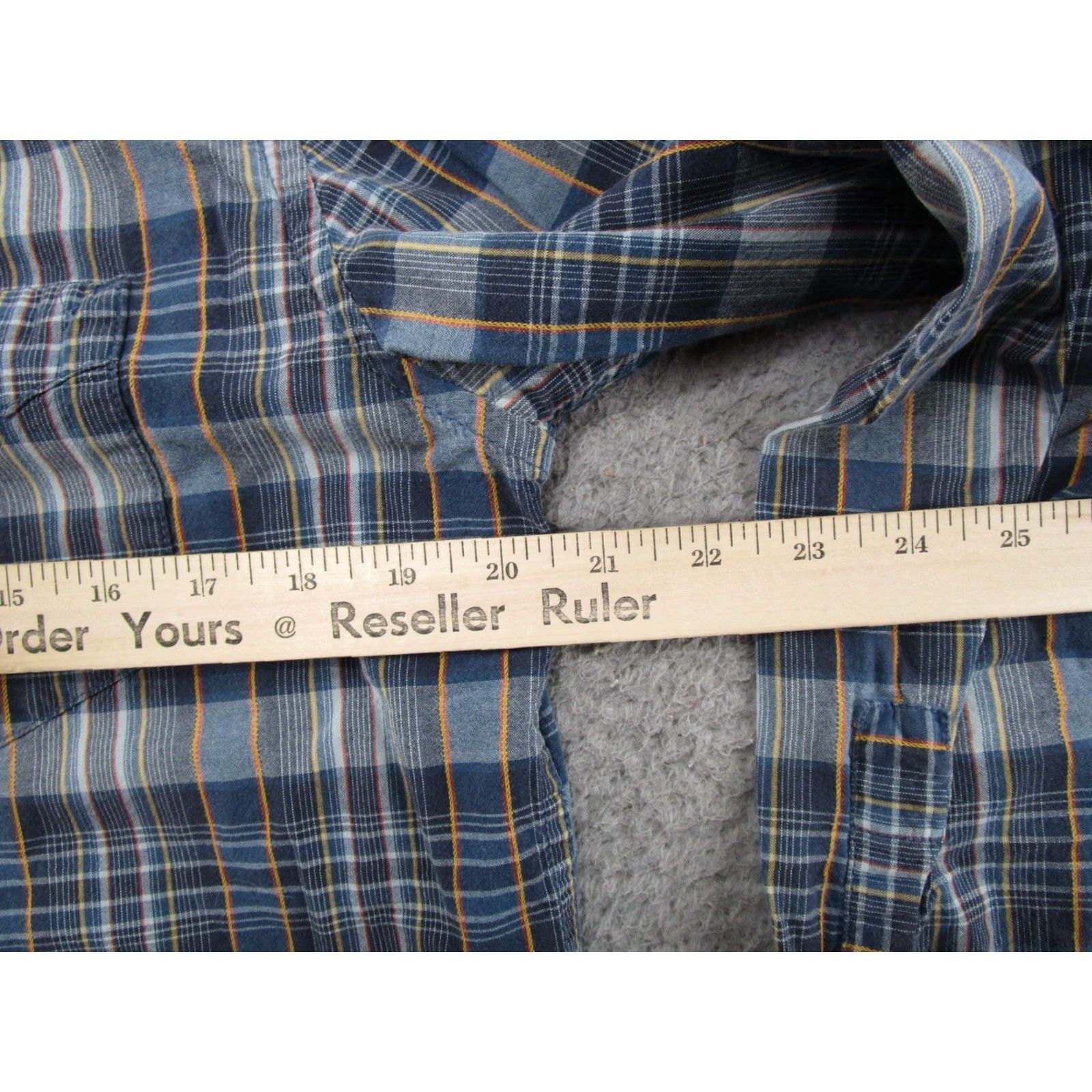 Levi's VINTAGE Levi's Button-Up Shirt Western Plaid Long Sleeve M Mens Blue Cotton Size US M / EU 48-50 / 2 - 5 Thumbnail