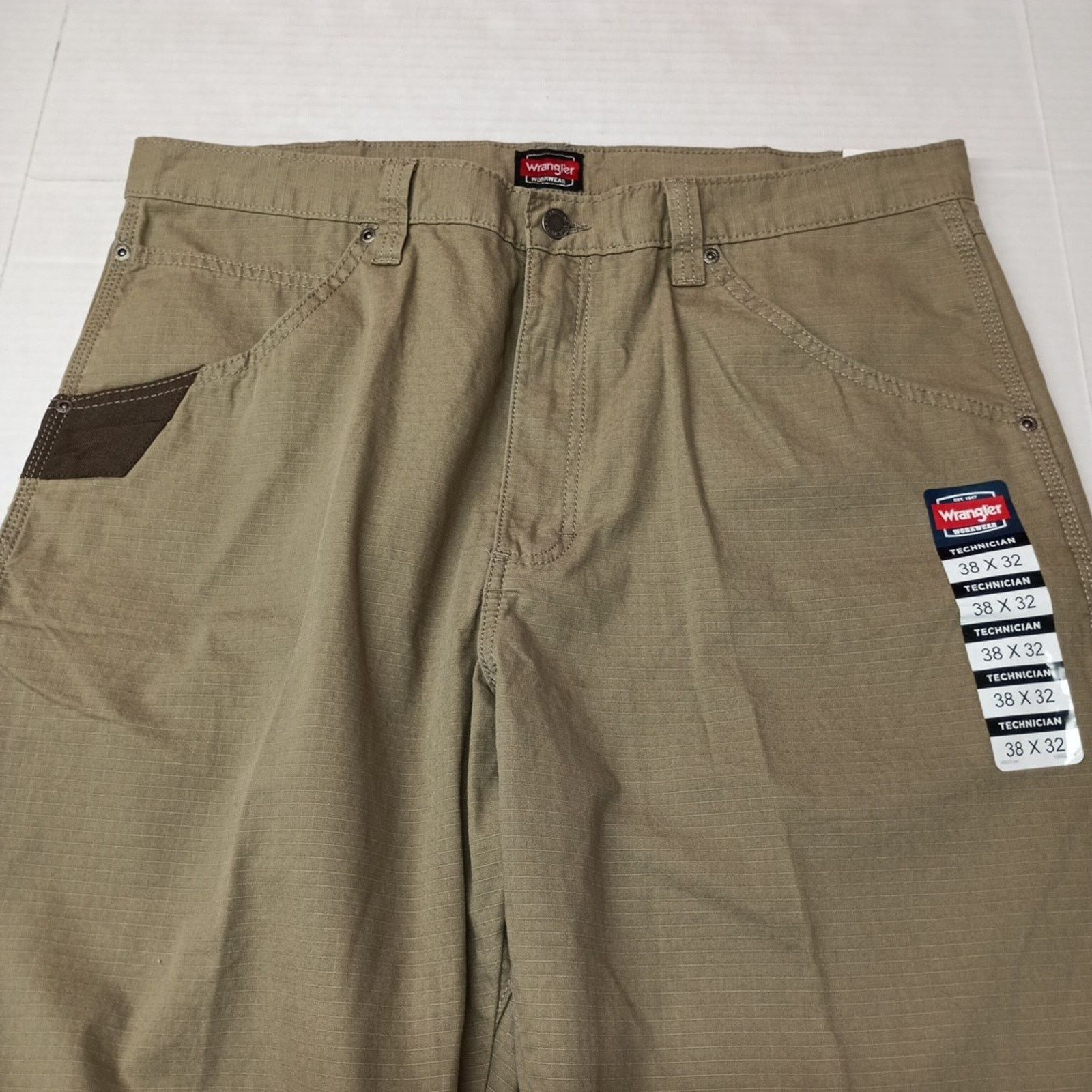 Wrangler Wrangler Technician Ripstop Pants Men's 38x32 Dark Khaki Size US 38 / EU 54 - 4 Thumbnail