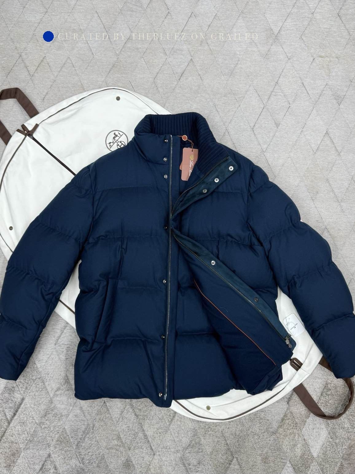 Loro Piana Blue Puffer Jacket - Size L Size US L / EU 52-54 / 3 - 1 Thumbnail