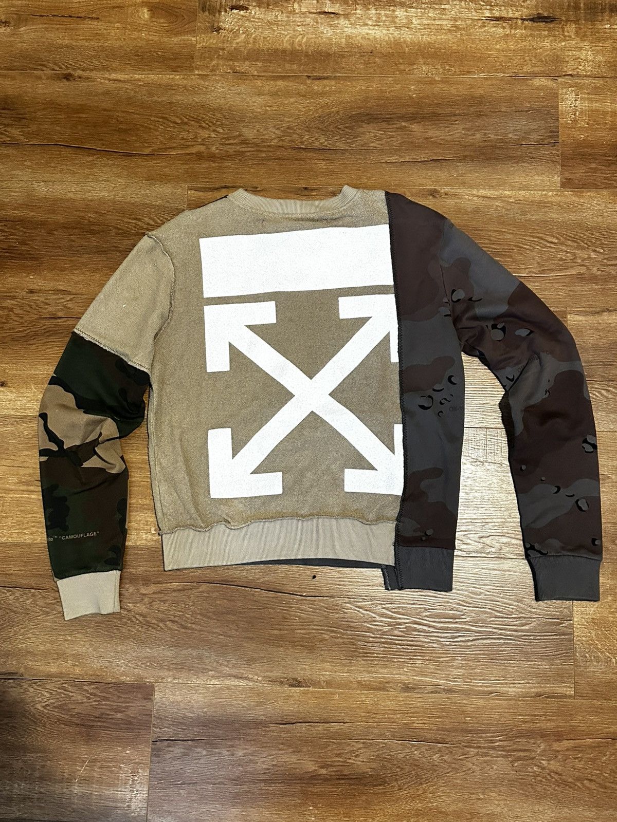 Off-White Off-White Virgil Abloh Camouflage Reconstructed Sweater Size US S / EU 44-46 / 1 - 2 Thumbnail