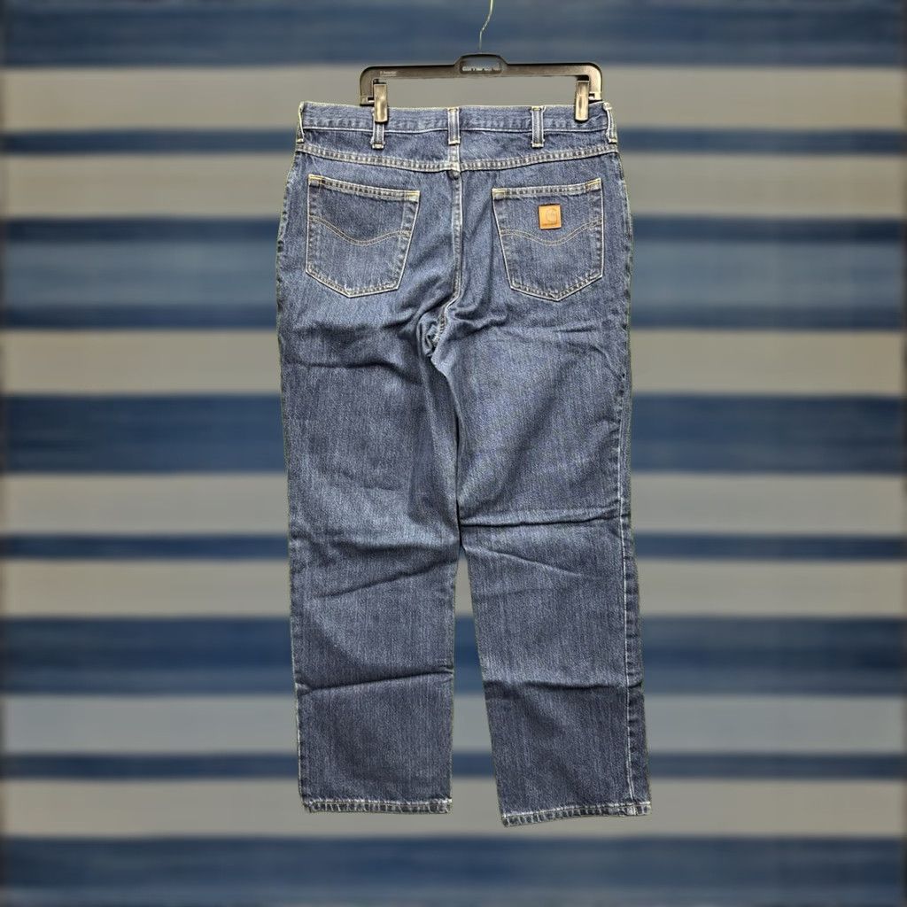 Carhartt Carhartt Jeans Mens 36x32 Dark Wash Denim Workwear 381-83 Relaxed Fit Casual Size US 36 / EU 52 - 1 Thumbnail
