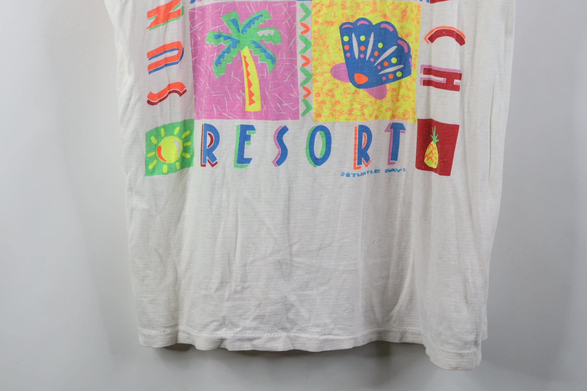 Vintage Vintage 90s Streetwear Baggy Fit Beach Island T-Shirt Size L / US 10 / IT 46 - 3 Thumbnail