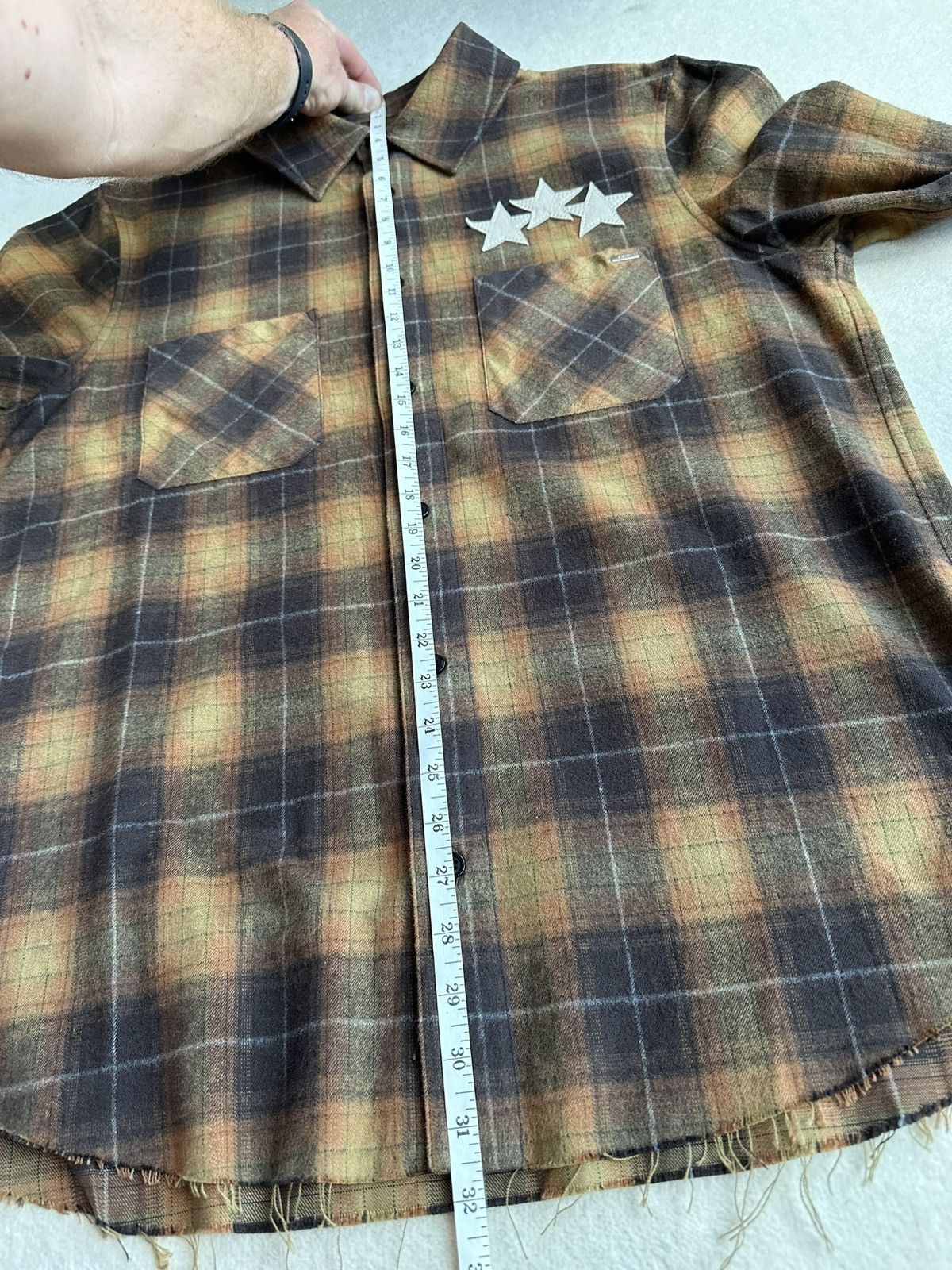 Amiri $890 Amiri leather star flannel shirt chai tea $890 🤑 Size US M / EU 48-50 / 2 - 10 Thumbnail