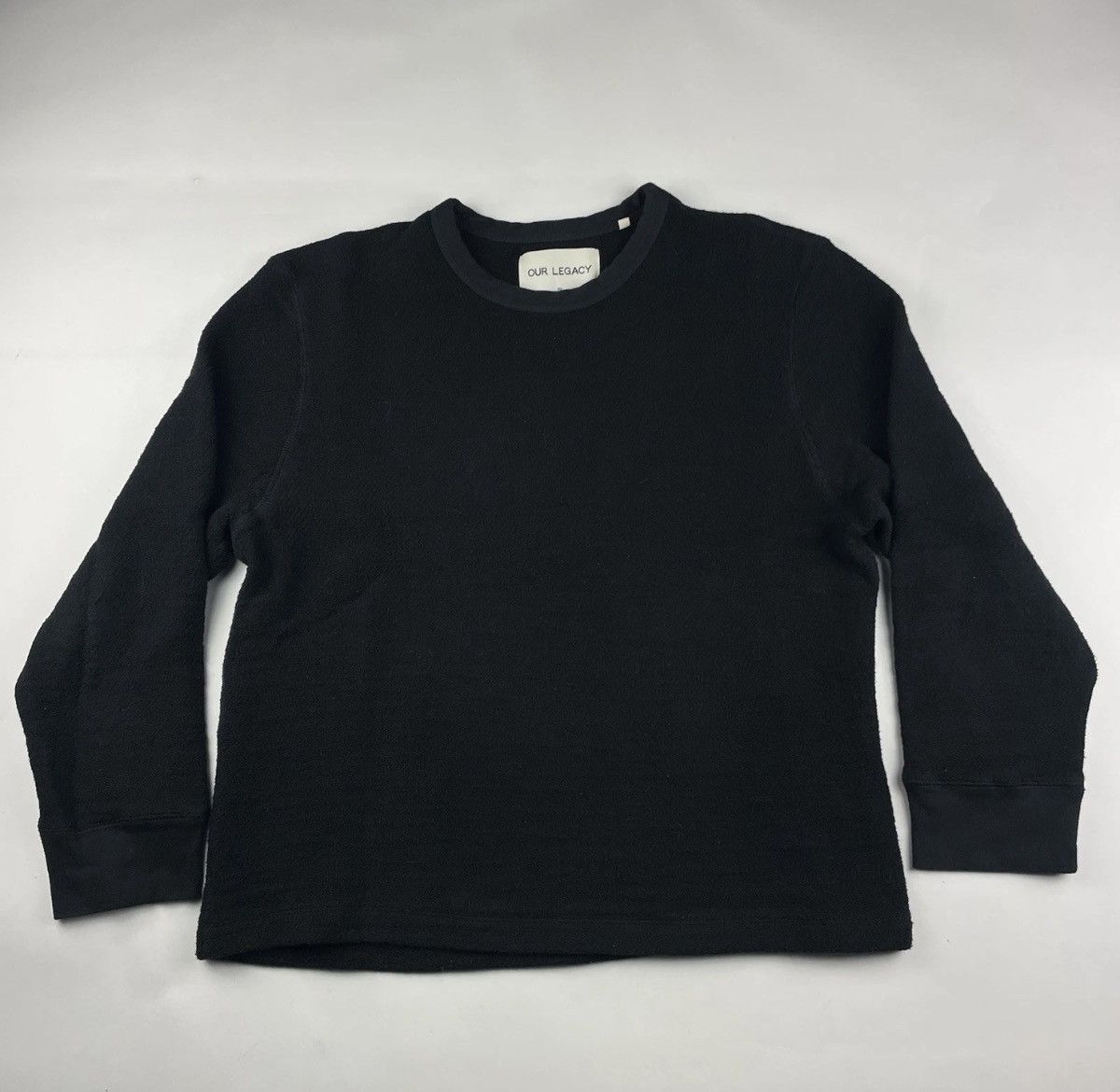 Our Legacy OUR LEGACY Black chunky waffle Knit Size US M / EU 48-50 / 2 - 1 Thumbnail