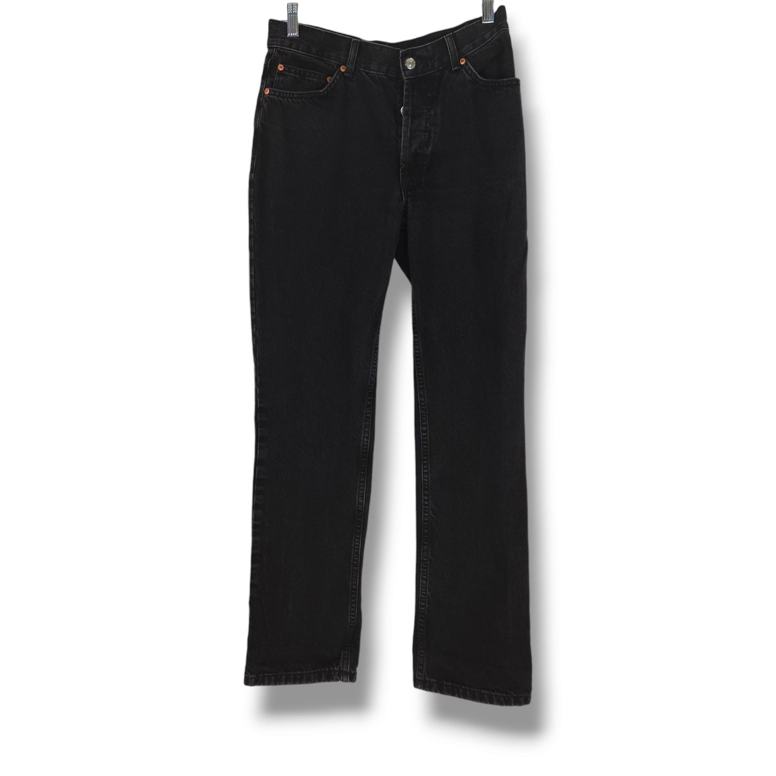 Asos EUC ASOS 100% Cotton Button Fly Straight Jeans Sz. 28x29 Size 28" / US 6 / IT 42 - 2 Thumbnail
