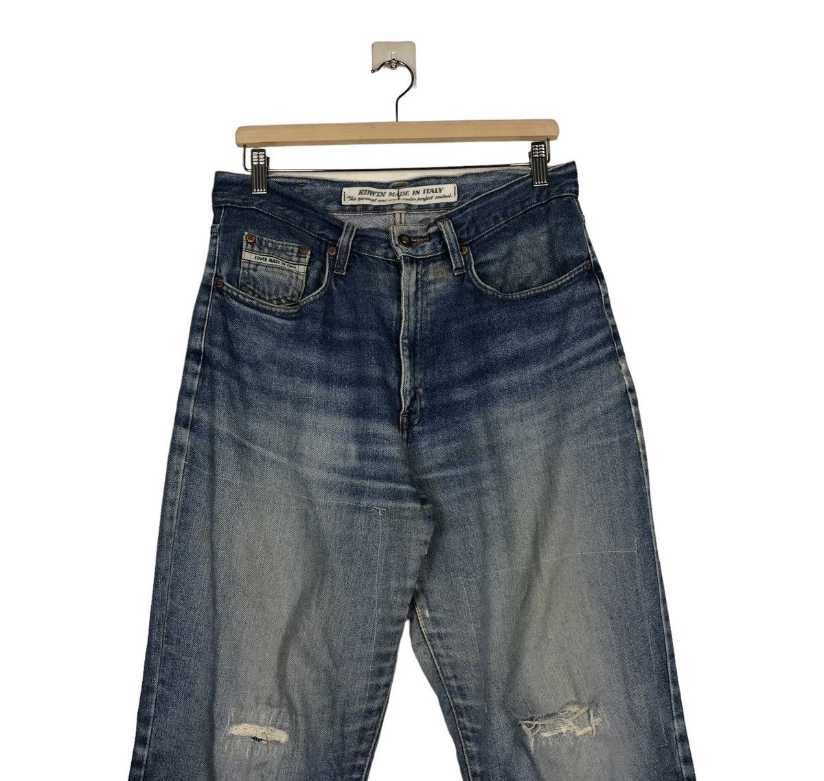 Edwin 🔥VINTAGE DENIM JEANS BIKER EDWIN MADE IN ITALY Size US 34 / EU 50 - 4 Thumbnail