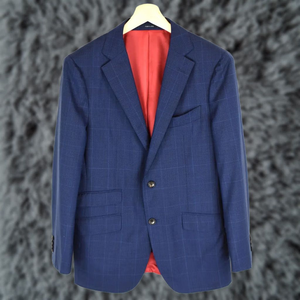 Suitsupply Suitsupply Blazer Men's UK 38 Wool Single Breasted Sienna Int Straight-Slim Cut Blue Size 38R - 1 Thumbnail