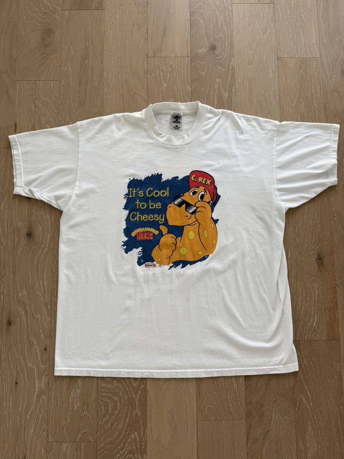 Fruit Of The Loom Rare vintage Cheesasaurus Rex Kraft Tee Size US XXL / EU 58 / 5 - 1 Thumbnail