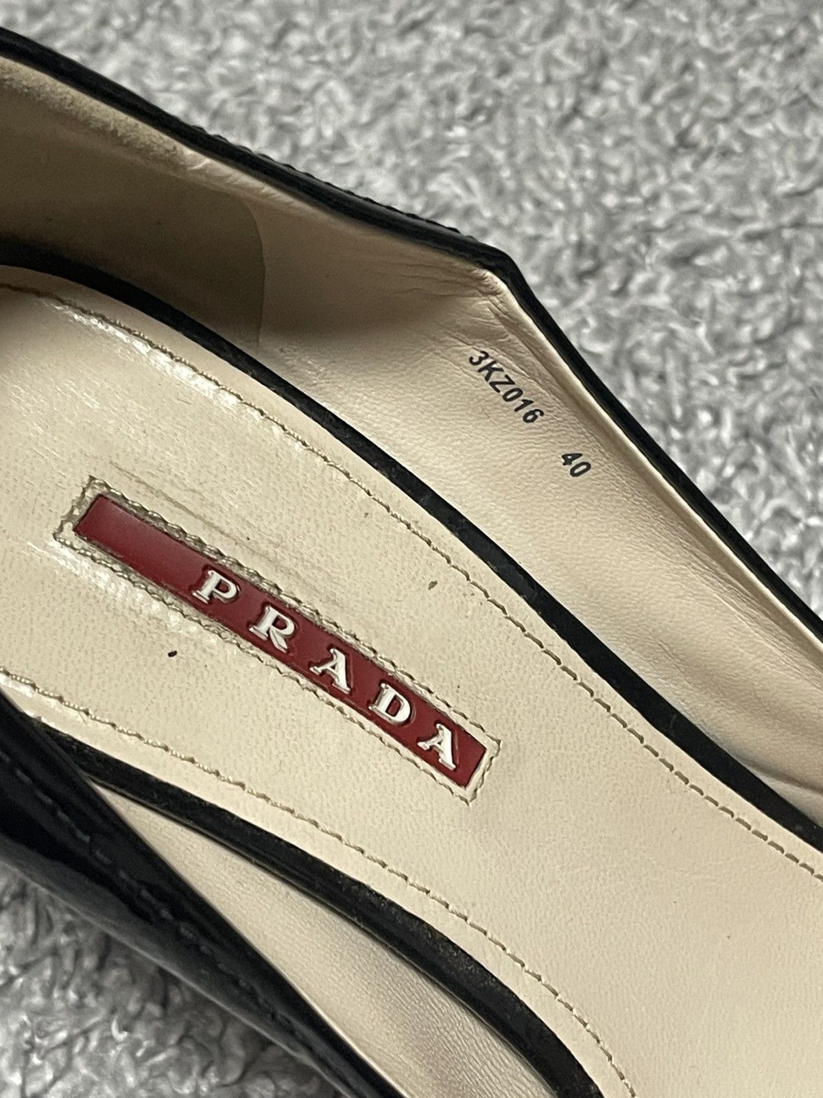 Prada Prada Vintage Patent Leather Peep Open Toe Wedge Cork Heels Size US 9 / IT 39 - 7 Thumbnail