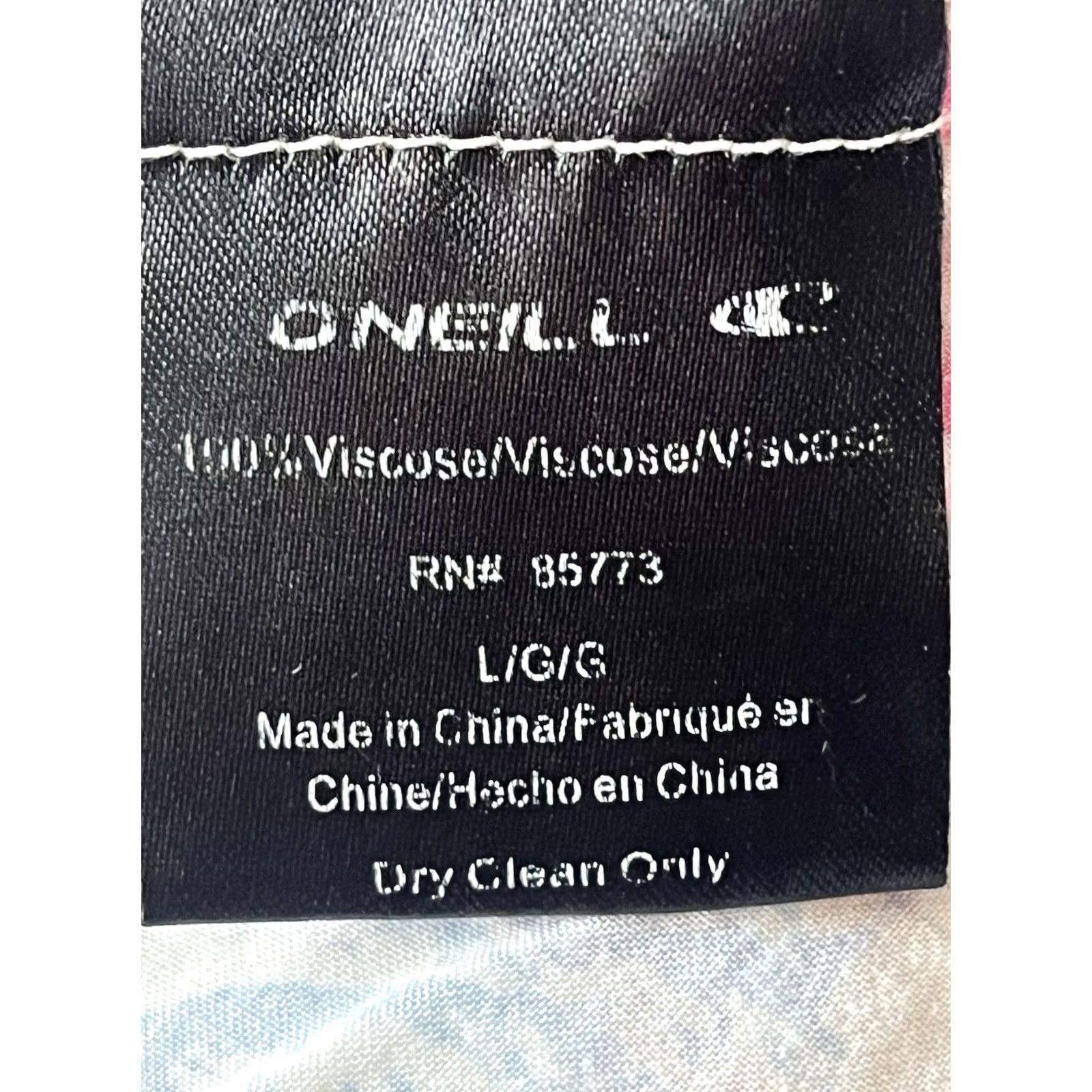 O'Neill O’Neill Women’s Midi Dress Sleeveless Tropical Print Light Multicolor L Weekday Formal Casual Wedding Party/Workwear Dress Length: Midi Women Size L / US 10 / IT 46 - 5 Thumbnail