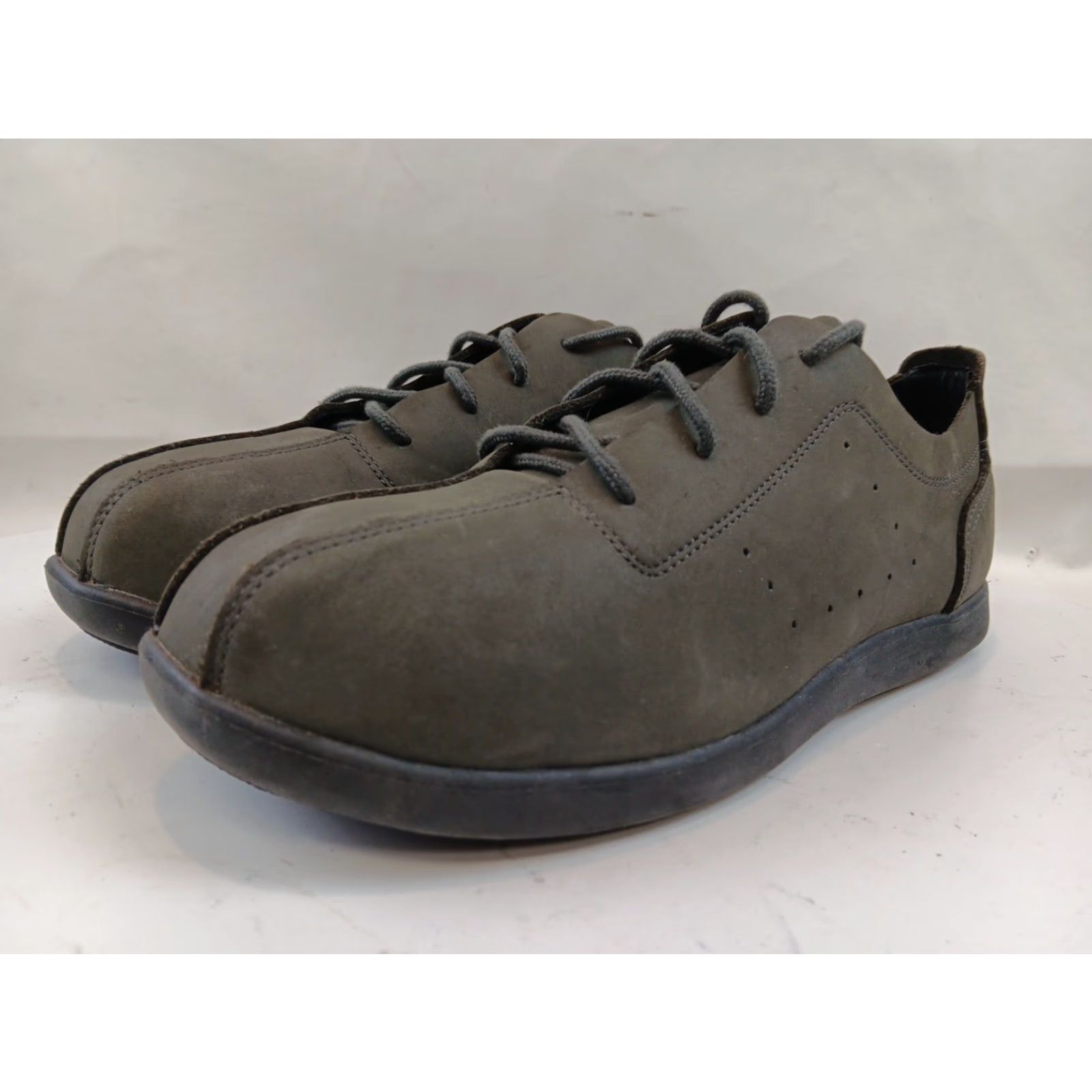 Crocs Crocs Venture Casual Shoe Mens 11M US Green Nubuck Leather Lace Up Comfort Size US 11 / EU 44 - 3 Thumbnail