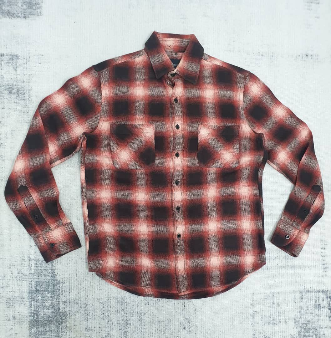 Japanese Brand 💥Collective red checkered flannel shadow shirt Size US M / EU 48-50 / 2 - 10 Thumbnail