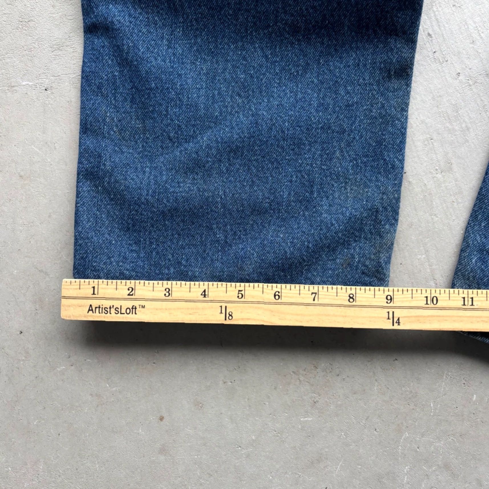 Dickies VINTAGE Dickies Relaxed Fit Carpenter Jeans Dark Wash Mens 36x32 Denim Workwear 5-Pocket Design, Cargo Pocket, Button, Zip, 90s Mens Jeans Size US 36 / EU 52 - 4 Thumbnail