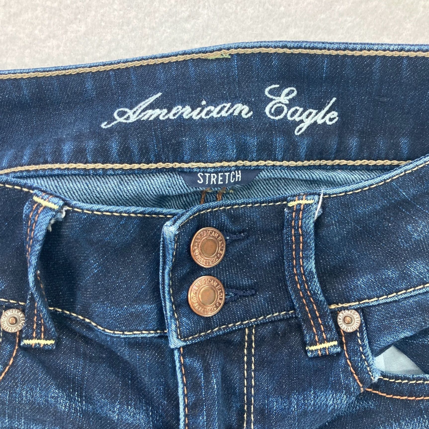 American Eagle Outfitters American Eagle Jeans Womens Size 0 Stretch Artist Crop Dark Wash Blue Comfort Size 25" / US 0 / IT 36 - 4 Thumbnail