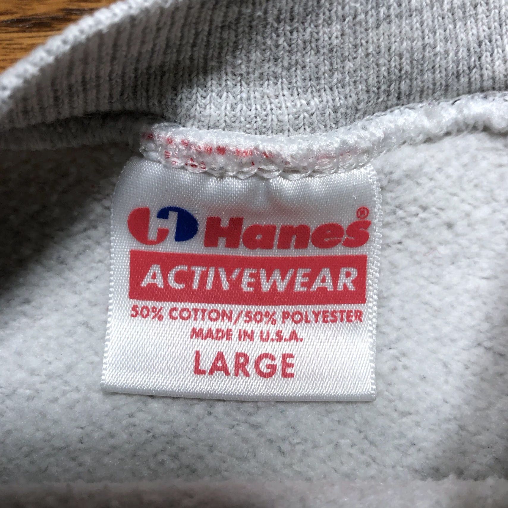 Hanes VINTAGE Hanes Sweatshirt Crew Neck L Gray 90s USA Nurse Graphic Print Ladies L 41in Fleece Pullover Size L / US 10 / IT 46 - 4 Thumbnail