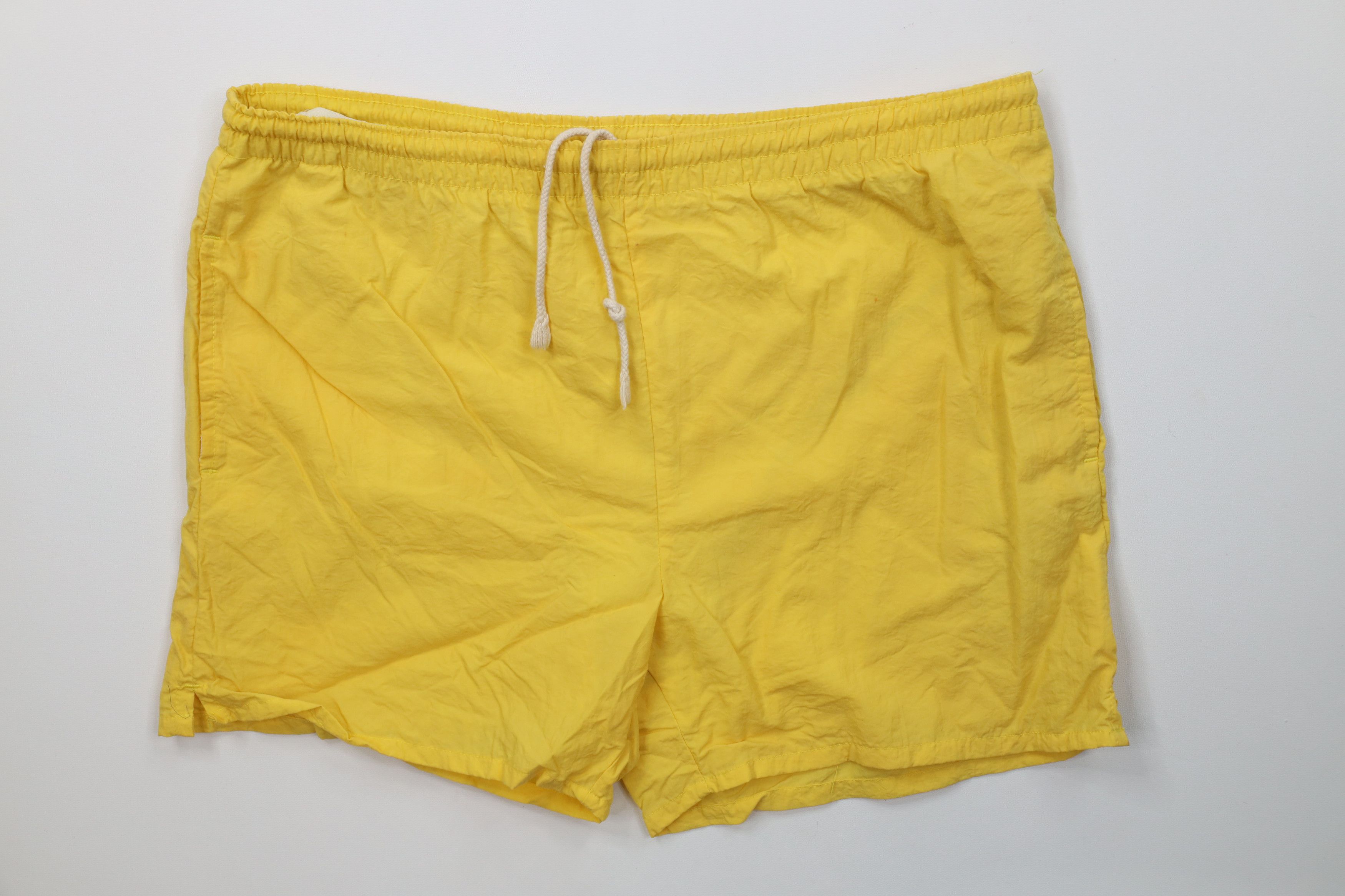 Vintage Vintage 80s 90s Streetwear Surf Swim Trunks Shorts Yellow Size US 32 / EU 48 - 1 Thumbnail