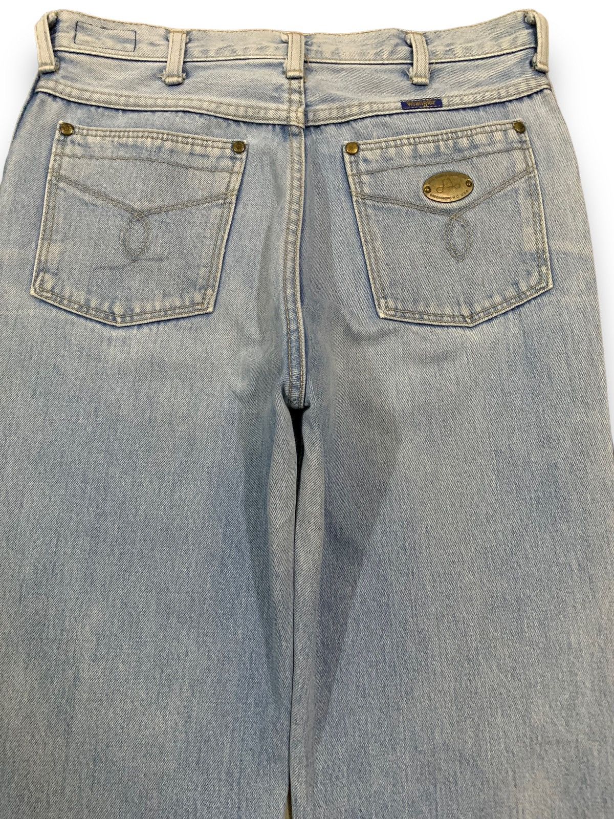Wrangler Vintage 90s Wrangler Blue Washed Straight Leg Ripped Jeans Size US 29 - 10 Thumbnail