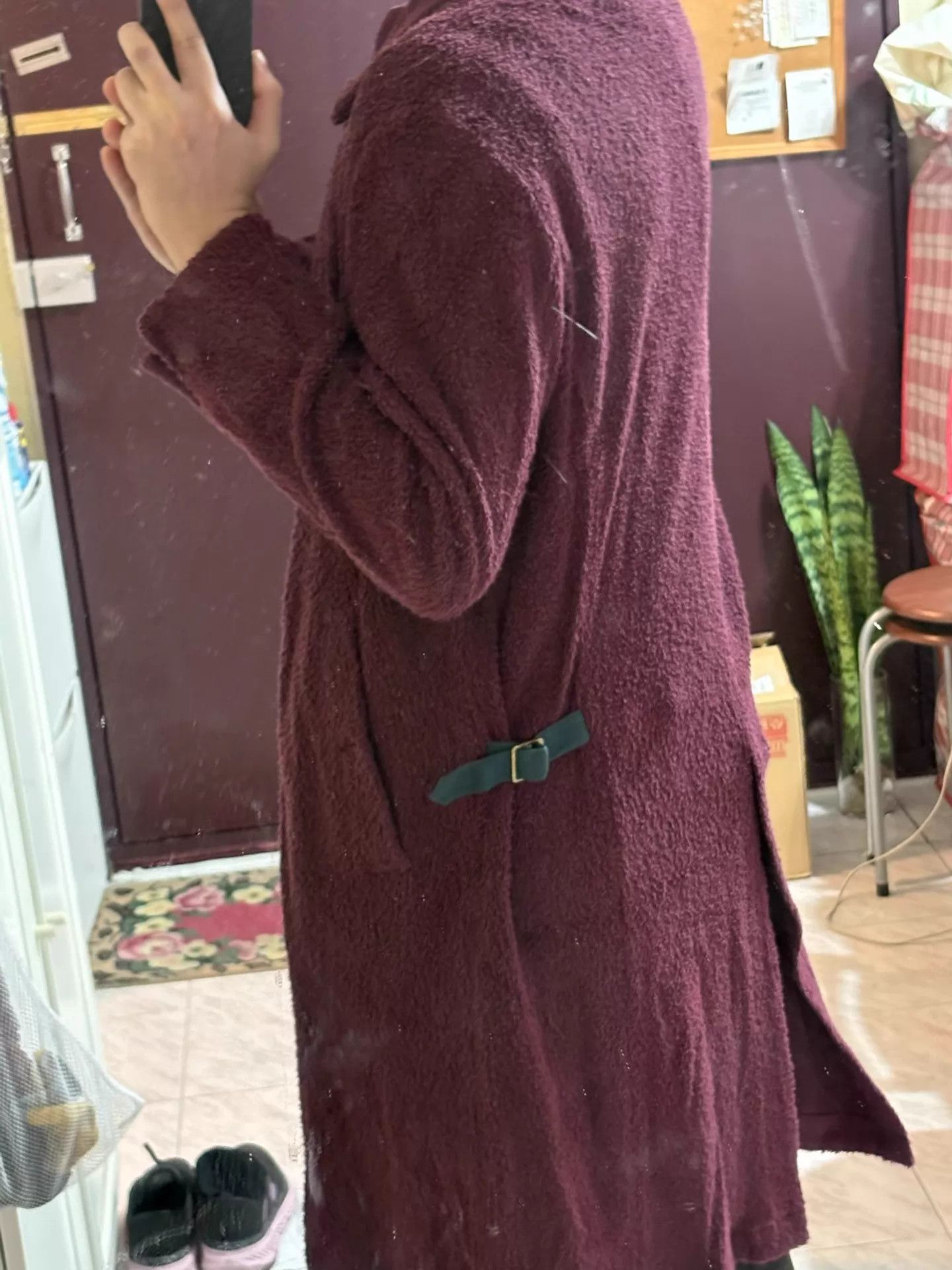 Undercover Undercover SS21 Burgundy Fluffy Towel Jacket Size US L / EU 52-54 / 3 - 8 Thumbnail