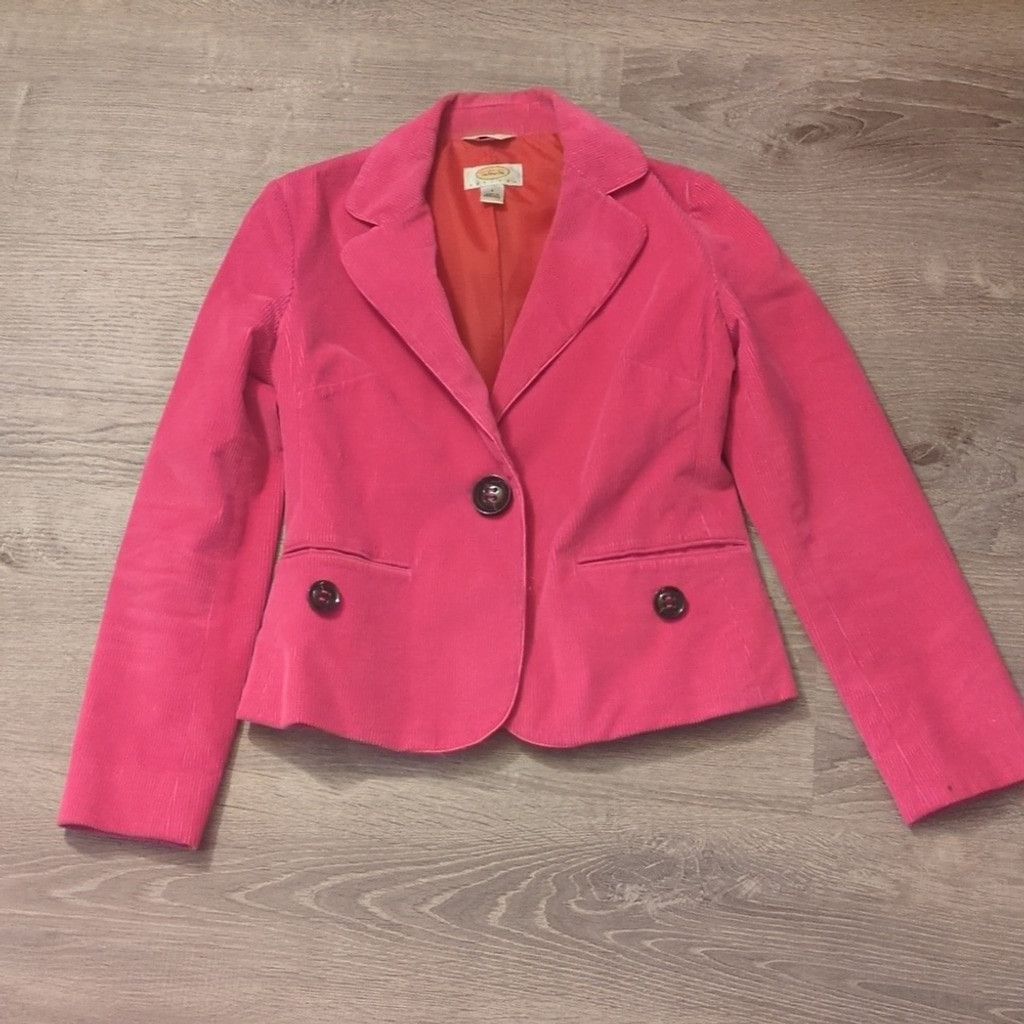 Talbots Talbots Hot Pink Corduroy Blazer Size 2 Size XS / US 0-2 / IT 36-38 - 1 Thumbnail