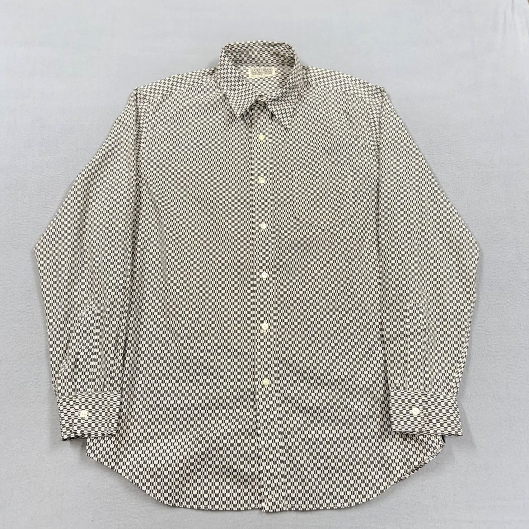 Lucky Brand Lucky Brand Shirt Mens L Black Geometric Long Sleeve Button Up Casual Size US L / EU 52-54 / 3 - 2 Thumbnail