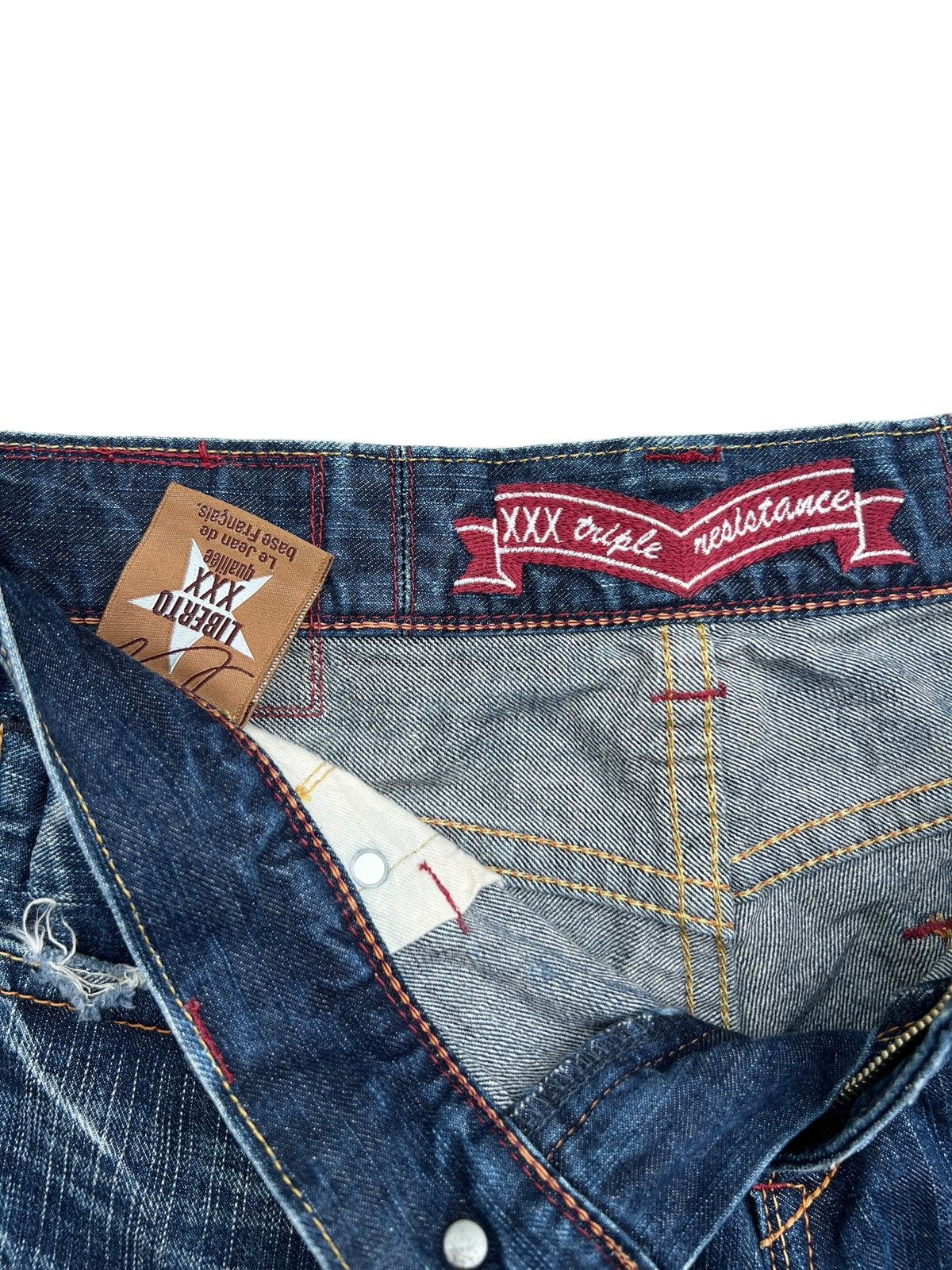 Japanese Brand Liberto Japan Paint Splatter Distressed Denim Jeans 30x27 Size 30" / US 8 / IT 44 - 11 Thumbnail