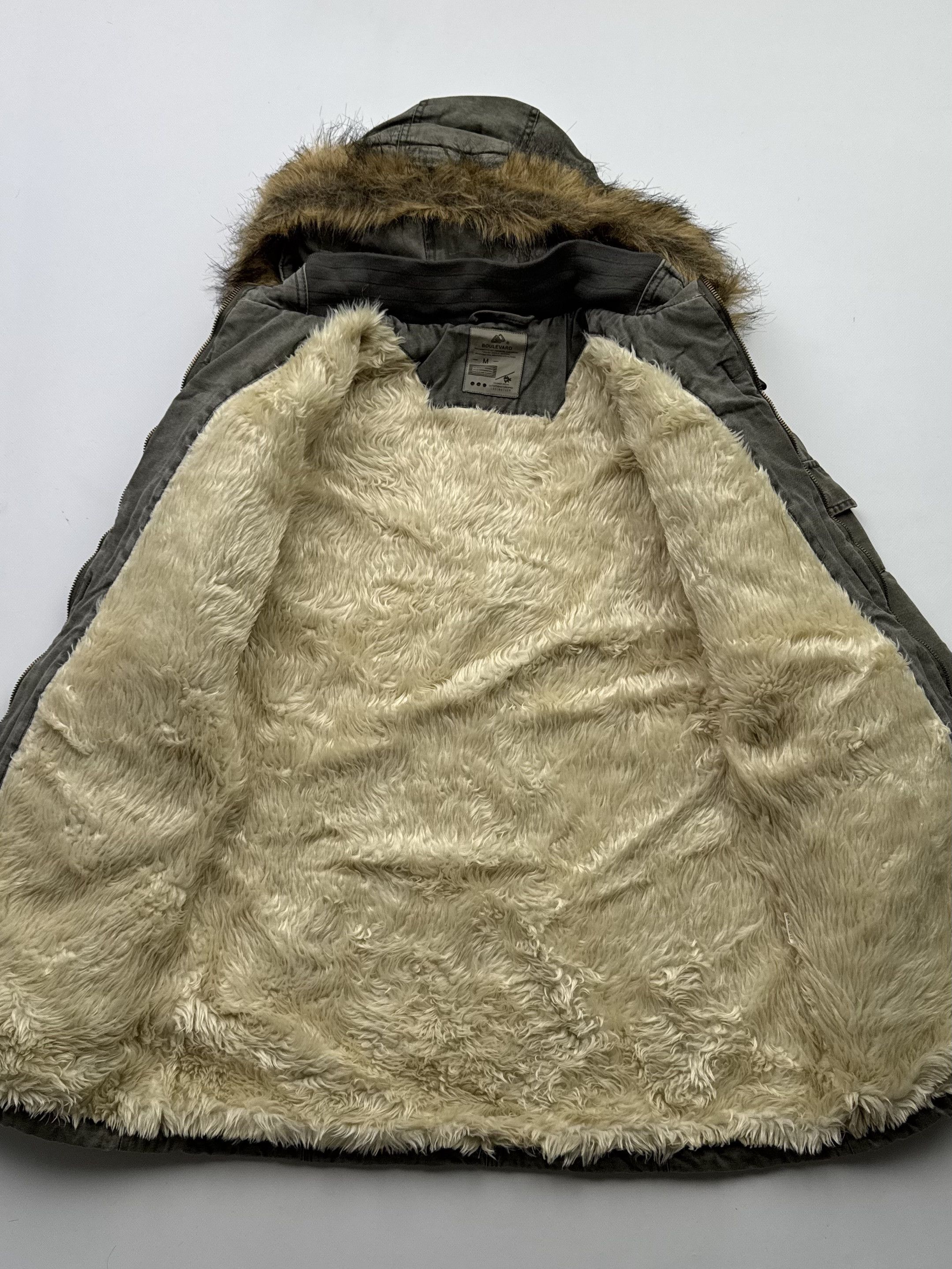 Hysteric Glamour Vintage Washed Jacket With Faux Fur Hood B730(V115)E2 Size M / US 6-8 / IT 42-44 - 5 Thumbnail