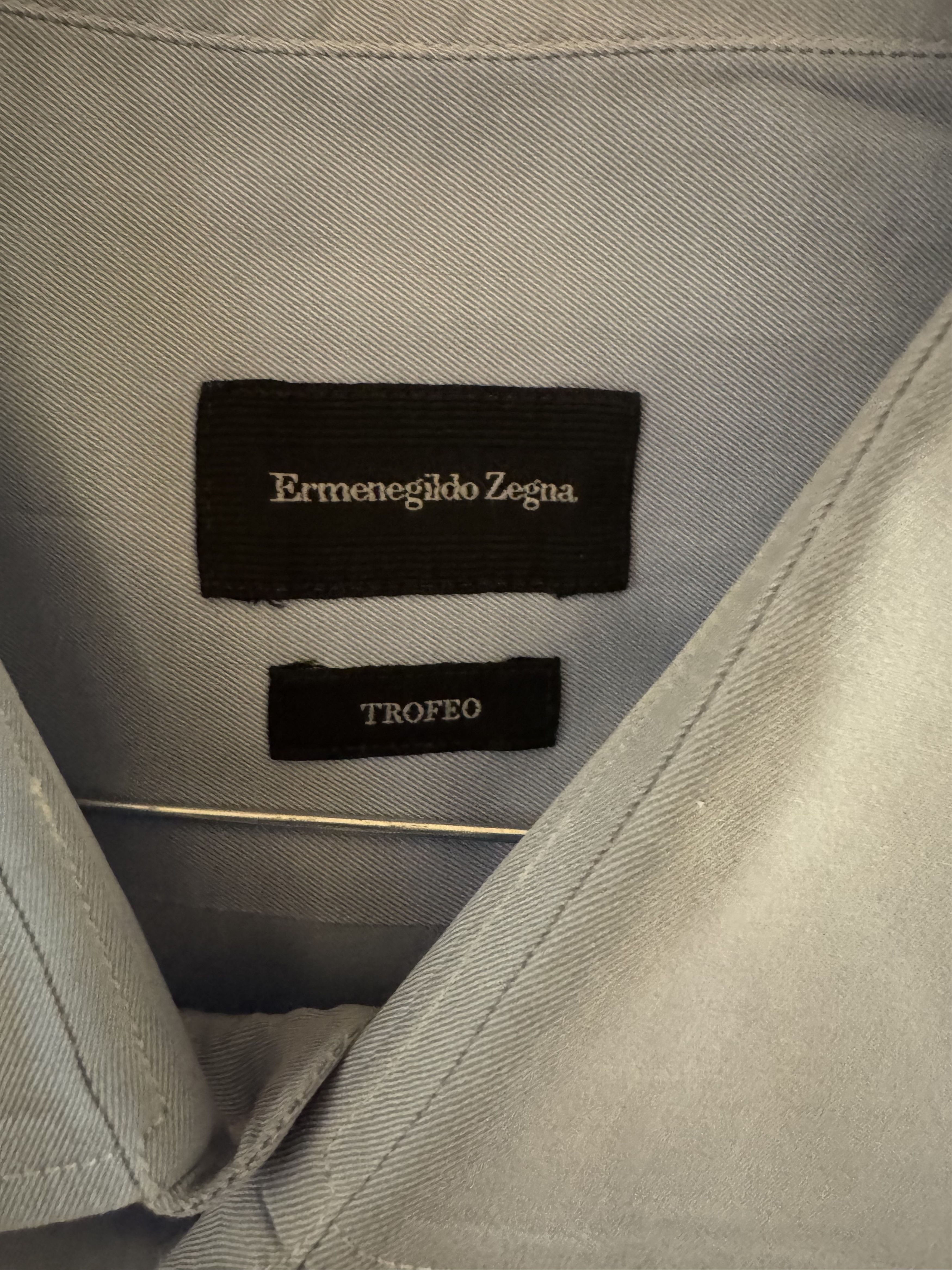 Ermenegildo Zegna Ermenegildo Zegna Blue Dress Shirt. Just Dry Cleaned Size 44R - 1 Preview