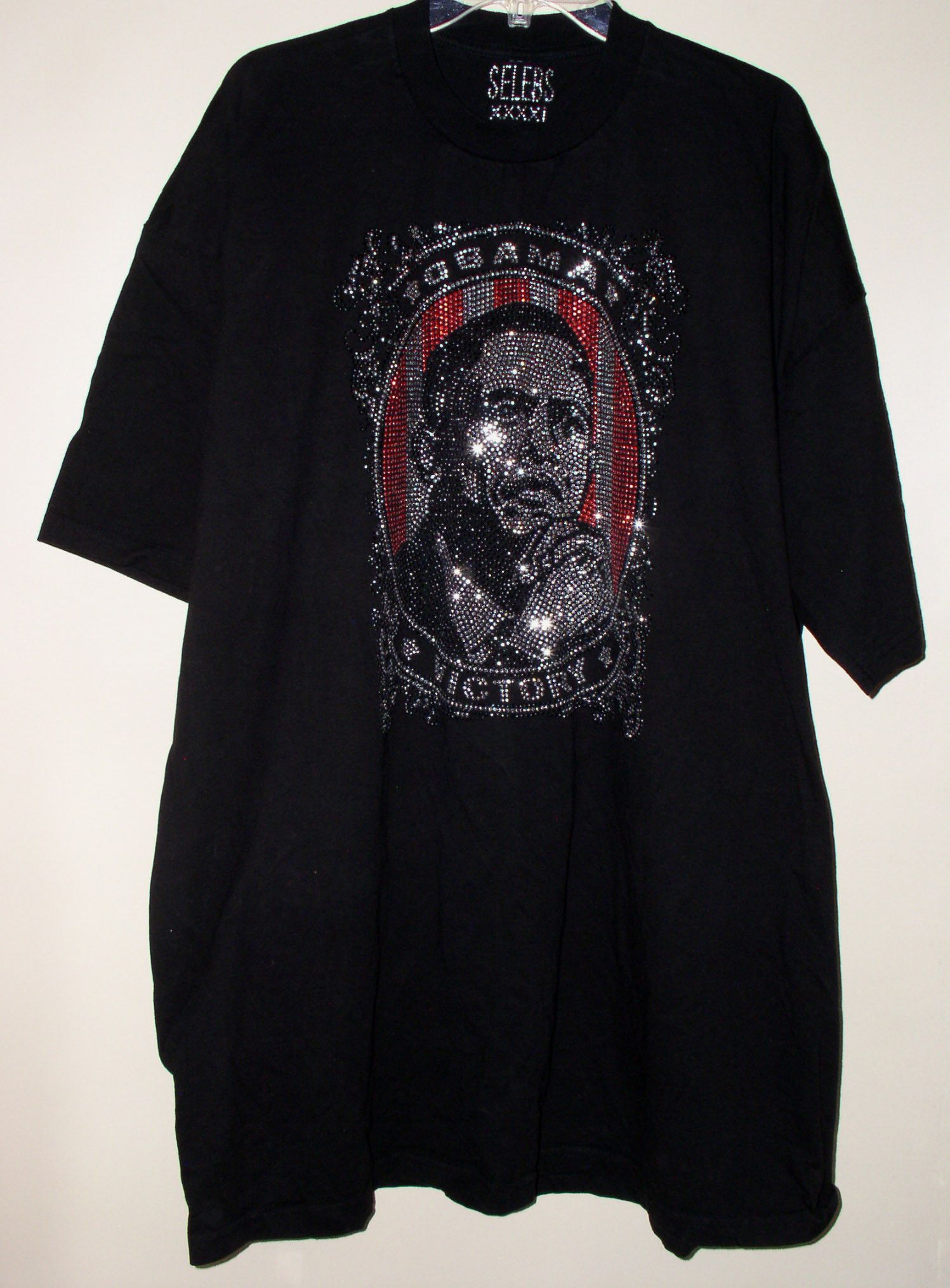Vintage Barack Obama T Shirt Selebs Beaded Victory Campaign XXXX-LG Size US XXL / EU 58 / 5 - 2 Thumbnail