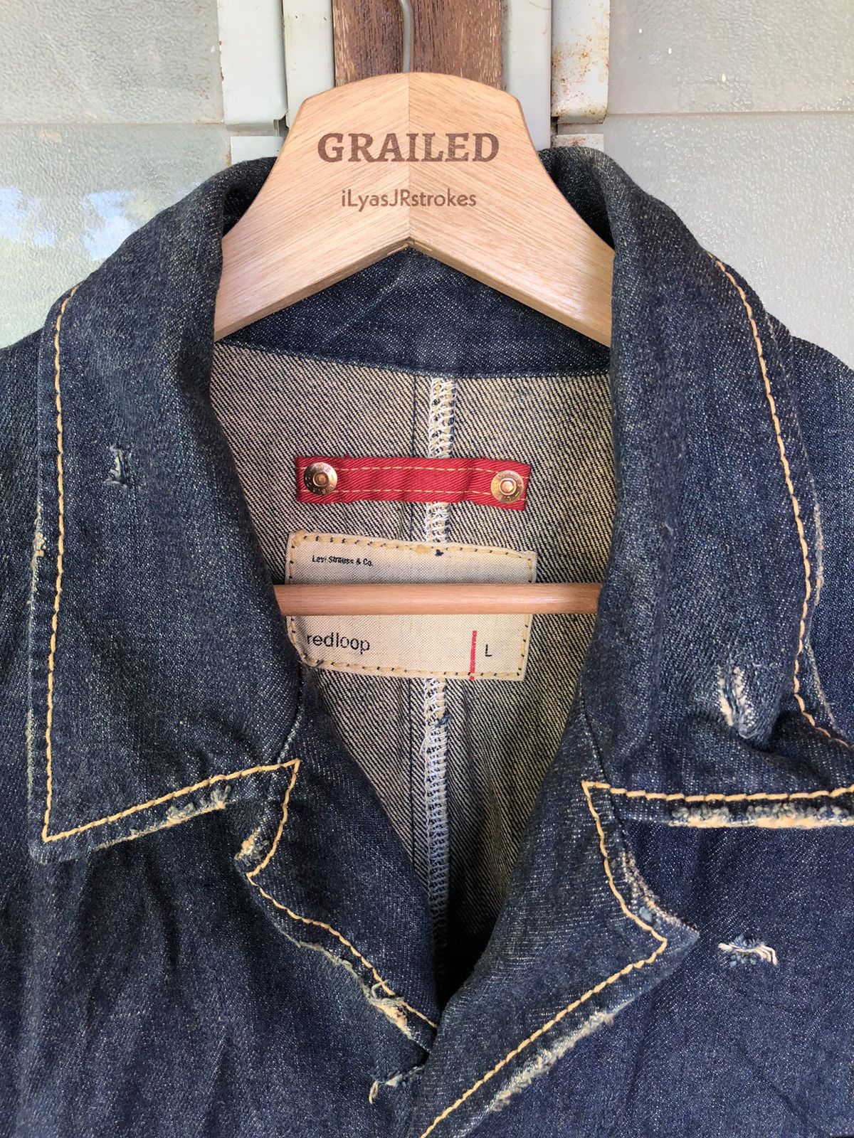 Levi's Vintage Levi’s Redloop Distressed Punk Style Denim Jacket Size US L / EU 52-54 / 3 - 18 Thumbnail