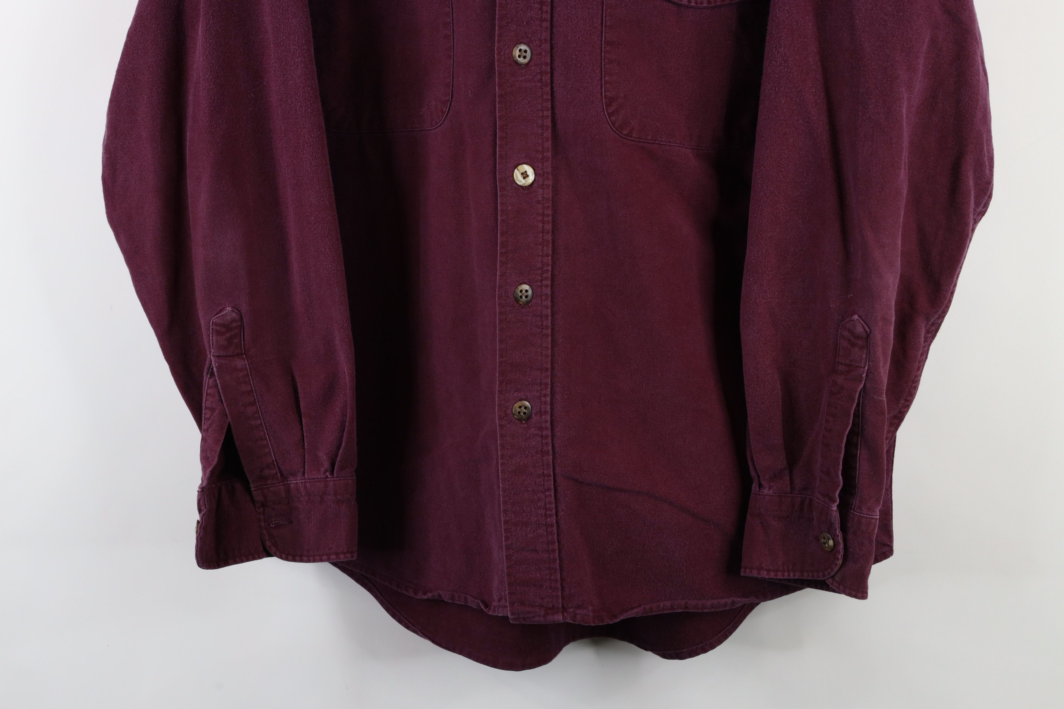 Vintage Vintage 90s Streetwear Heavyweight Cloth Button Shirt Purple Size US L / EU 52-54 / 3 - 3 Thumbnail