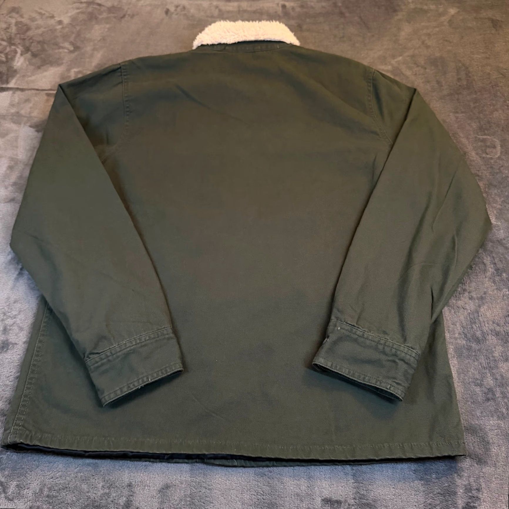 RVCA RVCA Range Jacket Olive Green Sherpa Collar Quilted Lined Canvas Mens Medium NEW Size US M / EU 48-50 / 2 - 4 Thumbnail