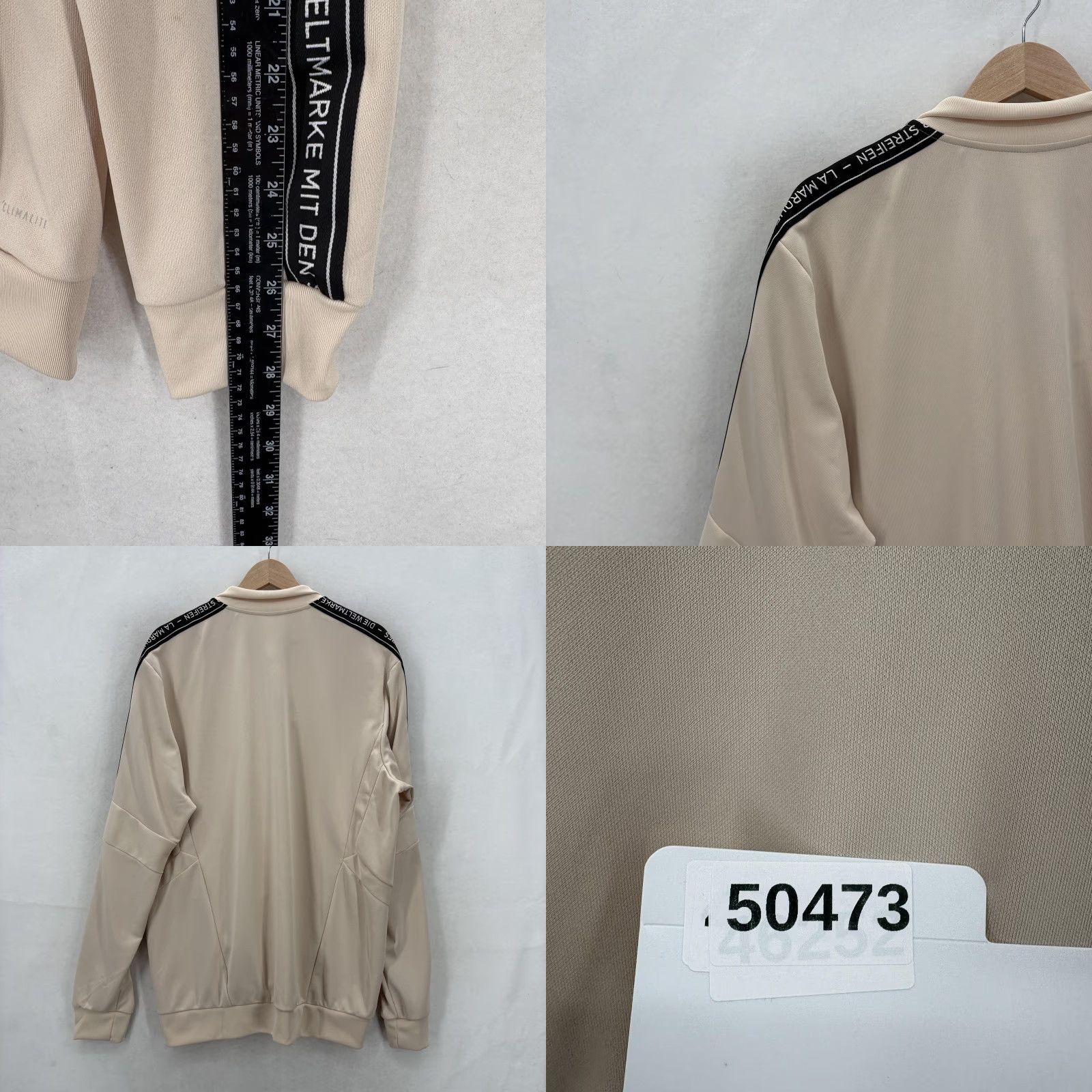 Adidas Adidas Track Jacket Mens XL Beige AFS TR JK Tape Climalite Full Zip Athletic NWT Size US XL / EU 56 / 4 - 9 Thumbnail