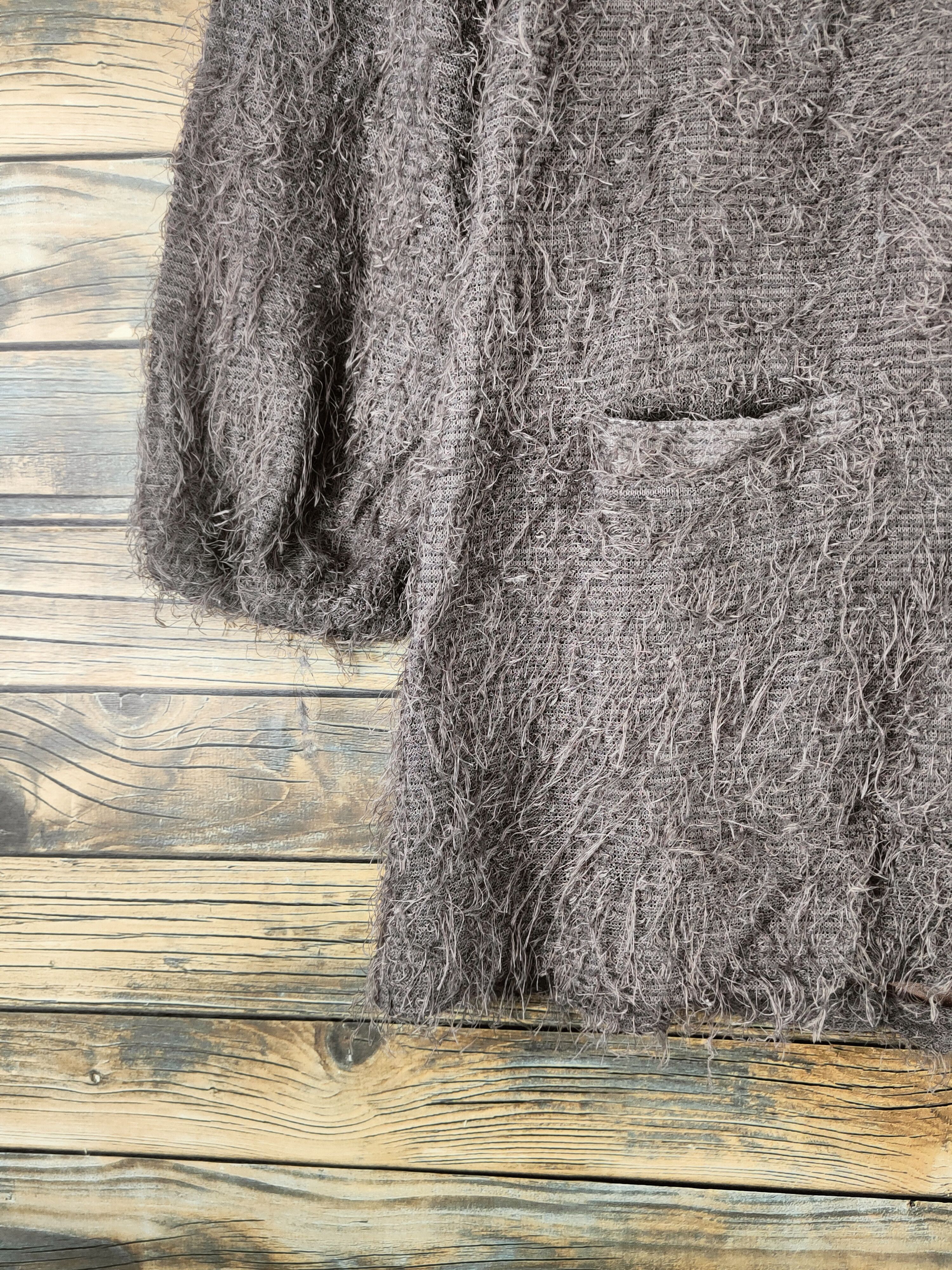 Japanese Brand DL Apple Butter Brown Fur Mohair Knitwear #46-463 Size S / US 4 / IT 40 - 4 Thumbnail