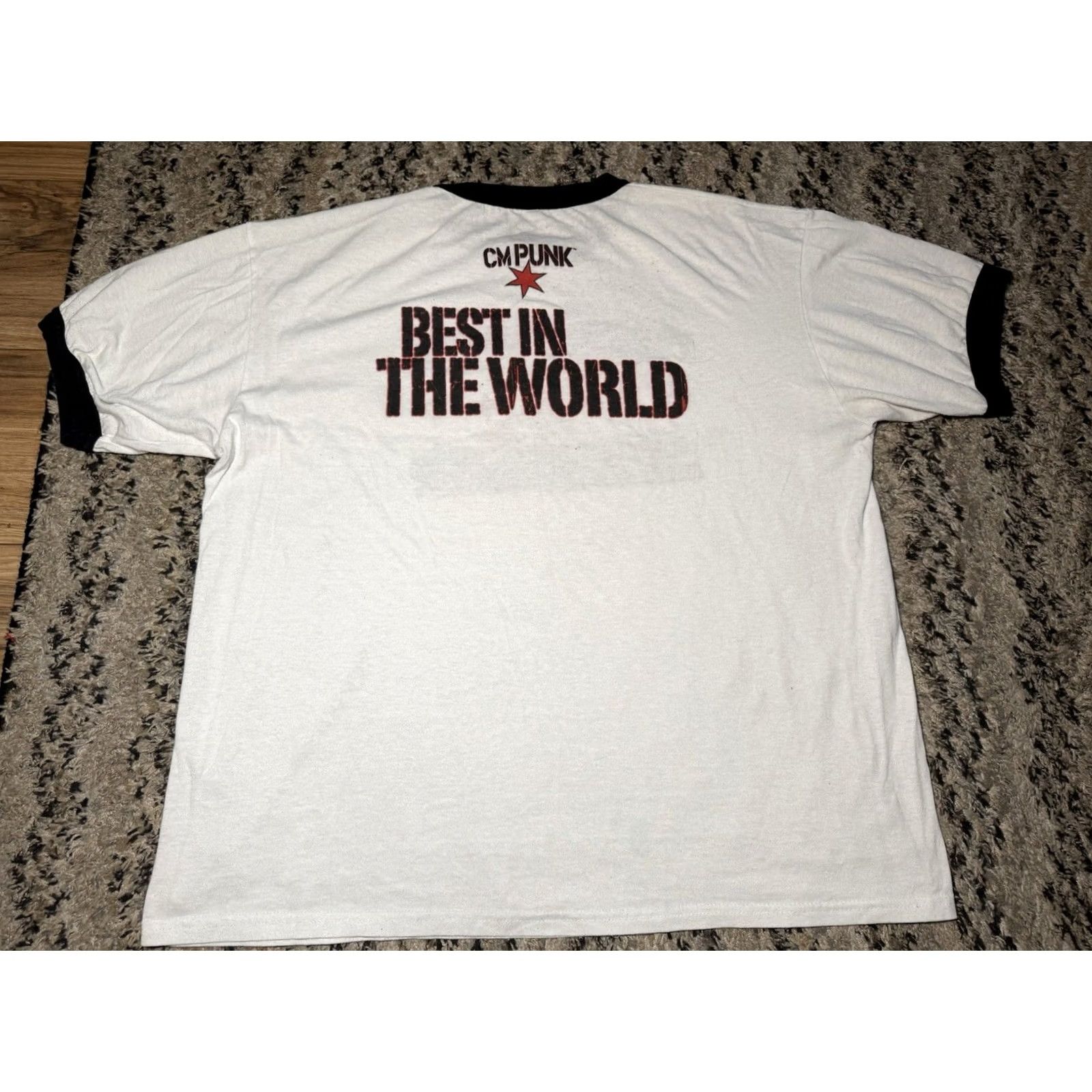 Vintage VINTAGE WWE CM Punk Best In The World Wrestling T-Shirt 2011 2XL White Size US XXL / EU 58 / 5 - 4 Thumbnail