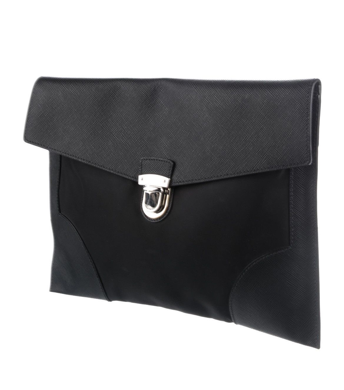 Prada PRADA Saffiano Cuir-Trimmed Tessuto Pouch Size ONE SIZE - 3 Thumbnail