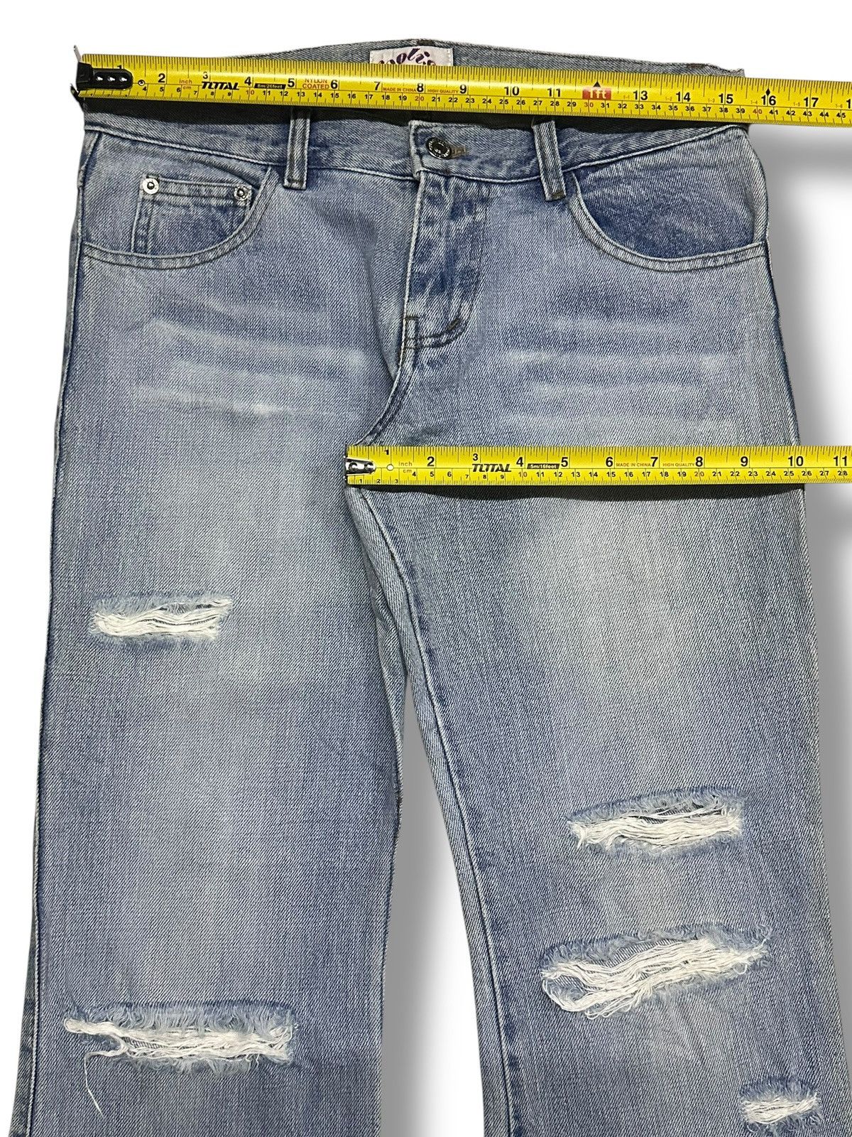 Japanese Brand Distressed Vintage Foolish Japan Jeans Wideleg Style Faded Size US 31 - 13 Thumbnail