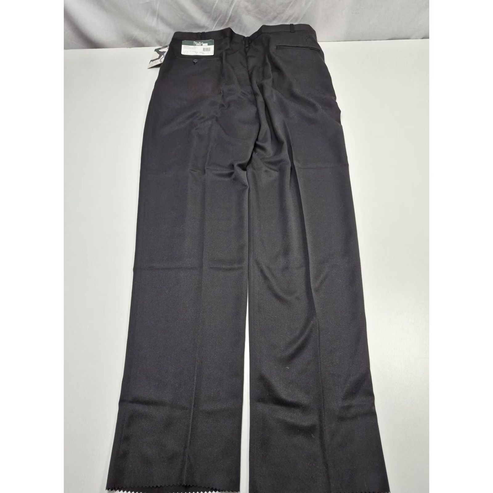 Vintage Palm Beach Reflex Dress Pants Mens 38x36 Black Polyester Pleated Unhemmed NWT Size US 38 / EU 54 - 5 Thumbnail