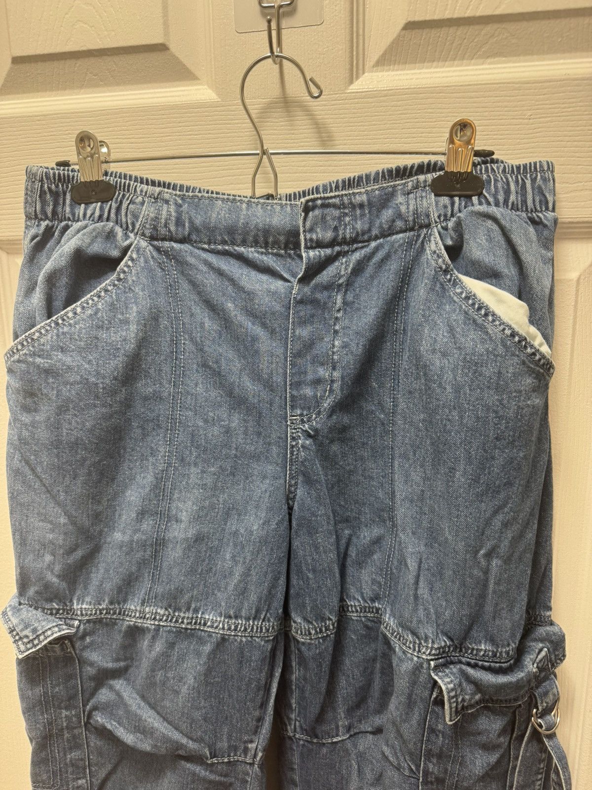 Tripp NYC Garage Denim Jeans Strap TrippNYC Inspired Cargo Pants Size US 32 / EU 48 - 3 Thumbnail