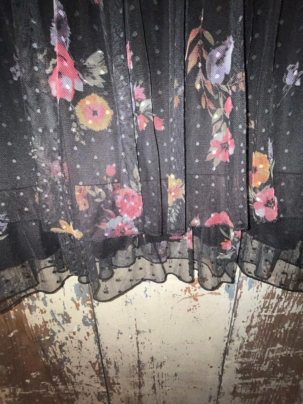 Designer Willow Young Contemporary blouse black floral size 2X Size XXL / US 16-18 / IT 52-54 - 4 Thumbnail
