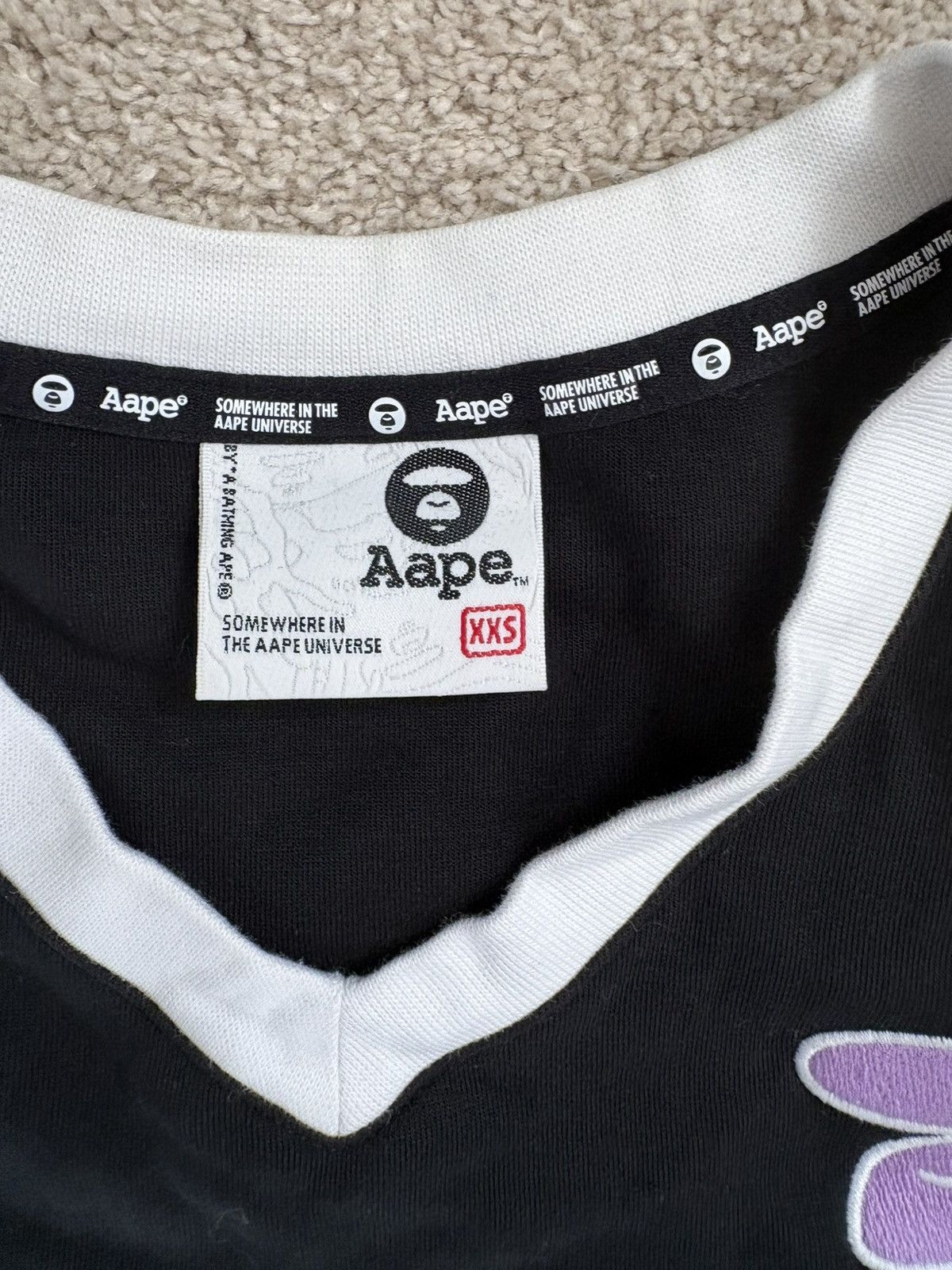 Aape AAPE black jersey shirt Size XXS / US 00 / IT 34 - 3 Thumbnail