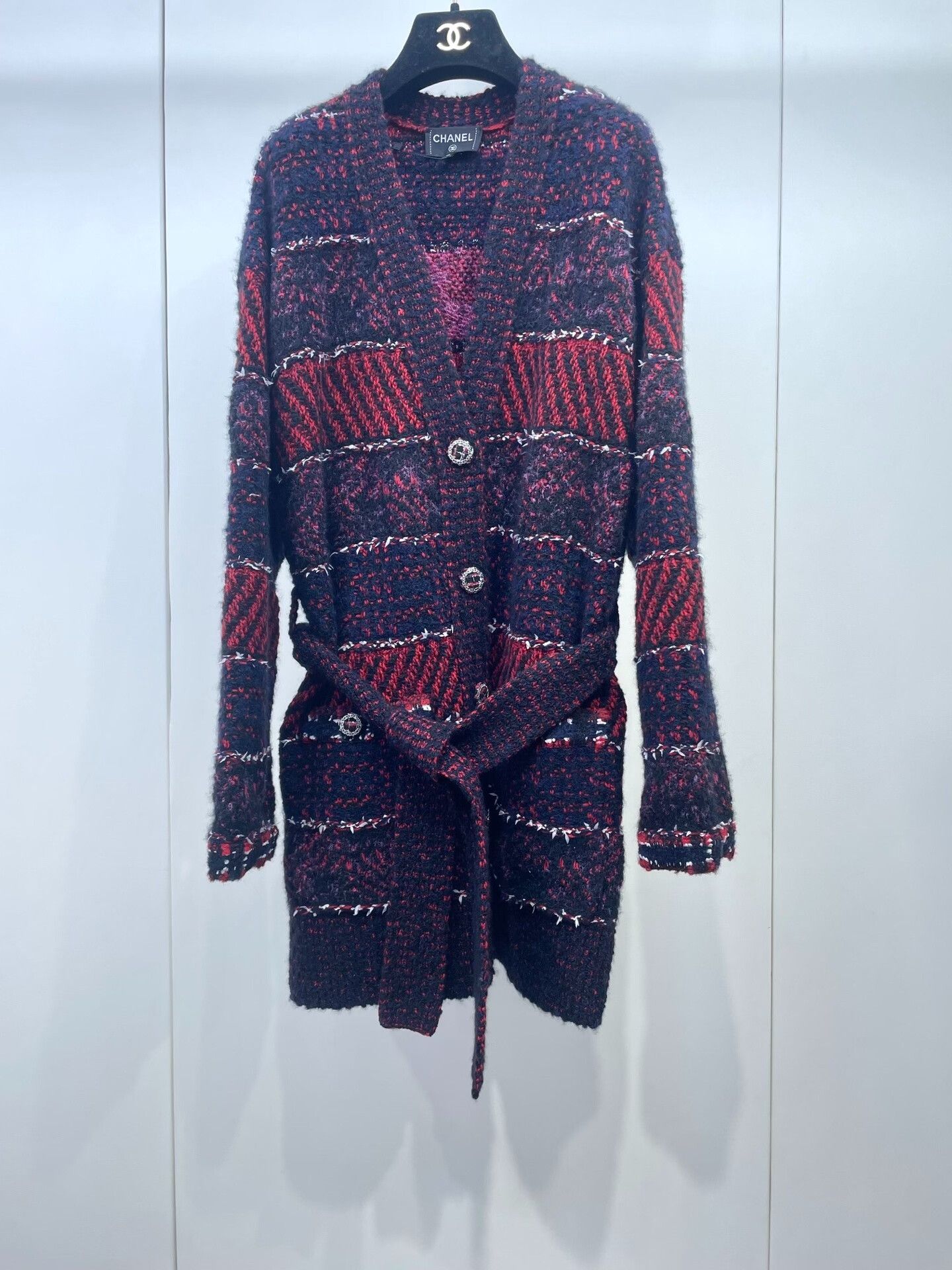 Chanel Chanel Belted Knit Long Coat Size XS / US 0-2 / IT 36-38 - 1 Thumbnail