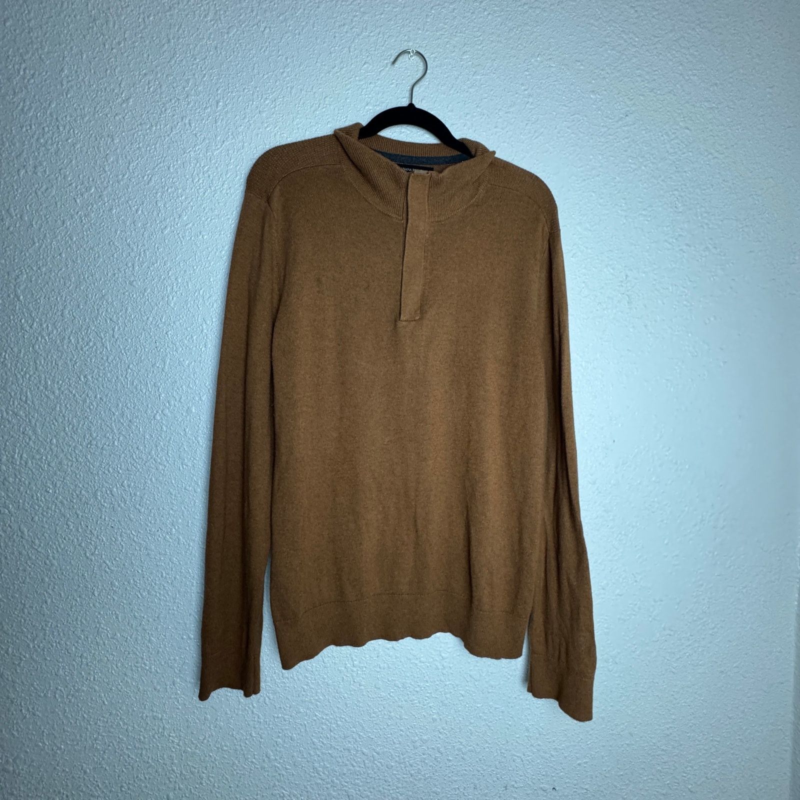 Banana Republic Banana Republic Men’s Premium Half Zip Sweater Brown Size M Size US M / EU 48-50 / 2 - 1 Thumbnail